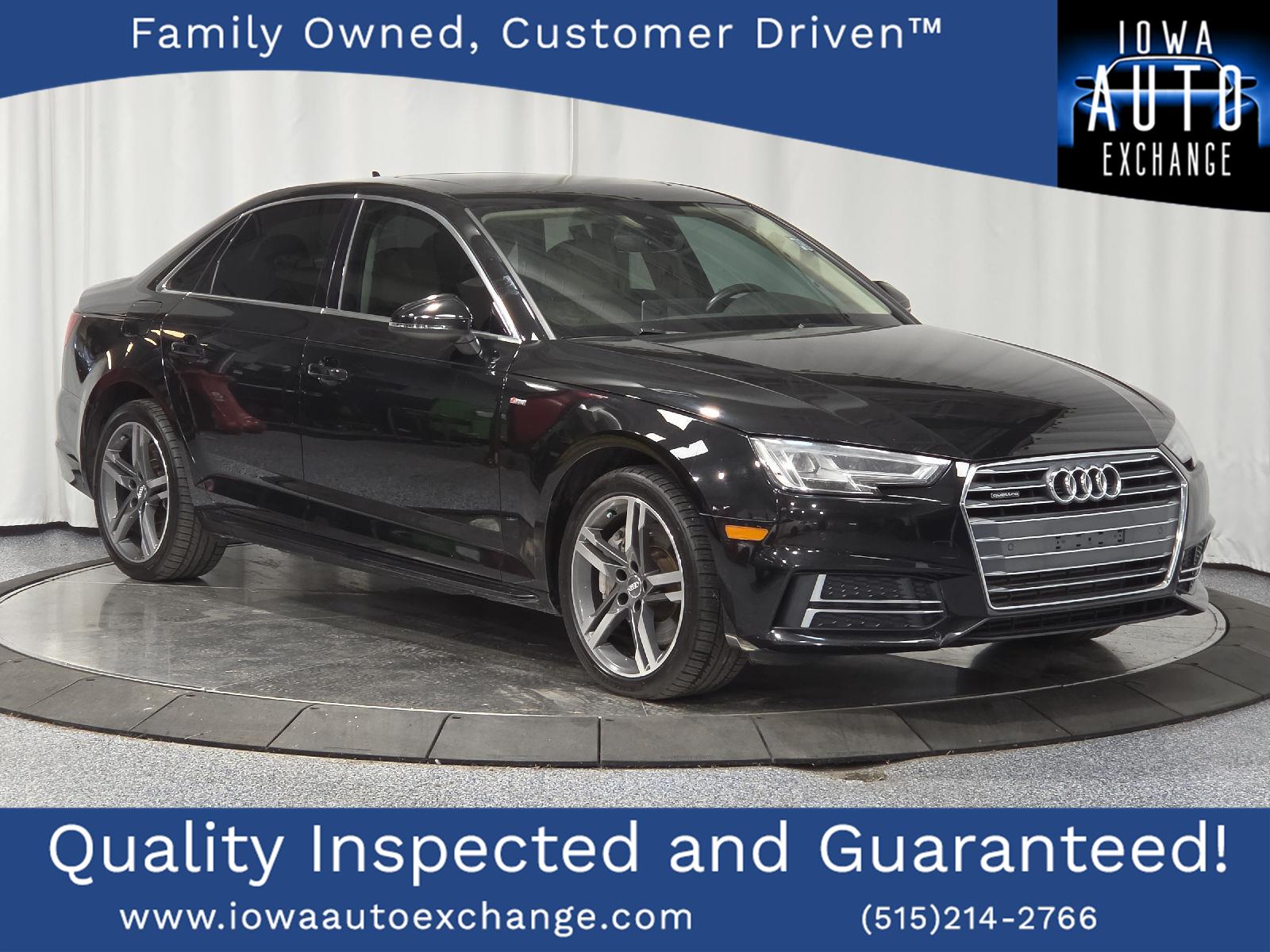 Mythos Black Metallic 2018 Audi A4 Sedan All-Wheel Drive Automatic