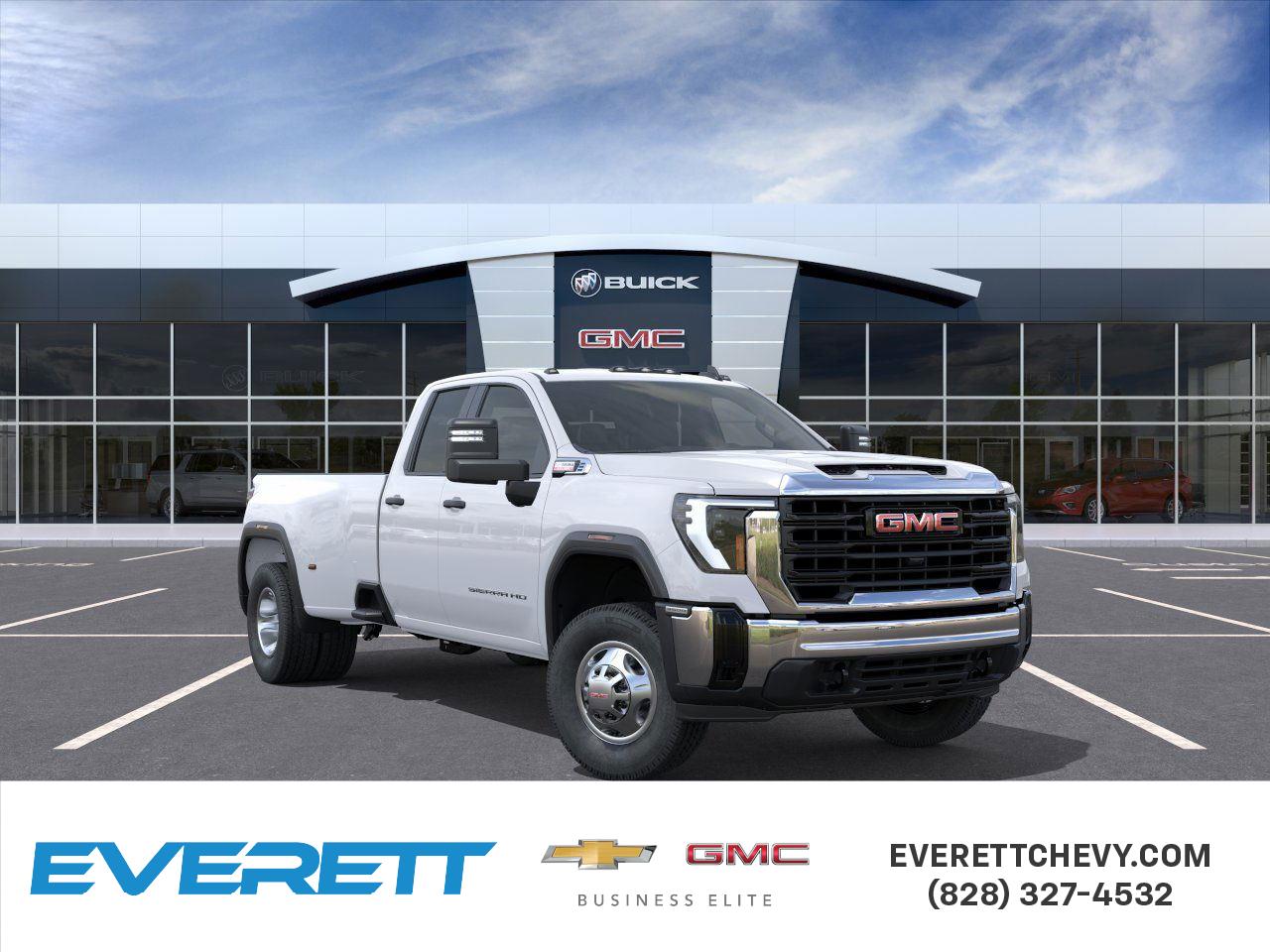 SUMMIT WHITE 2026 GMC Sierra 3500HD Pro Double Cab LB RWD Pickup Truck 4X2 Automatic