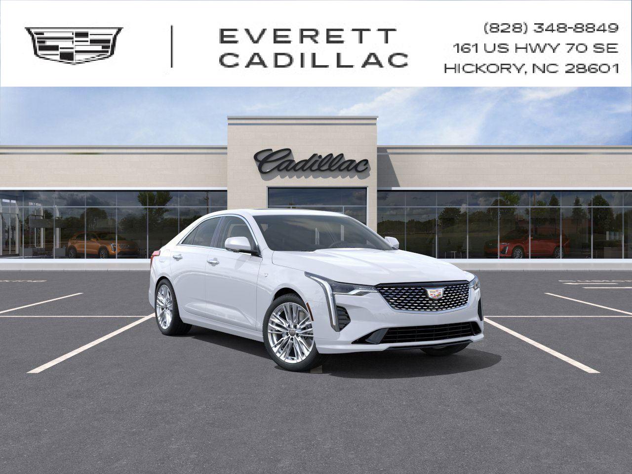 Vibrant White Tricoat 2026 Cadillac CT4 Premium Luxury RWD Sedan Rear-Wheel Drive Automatic