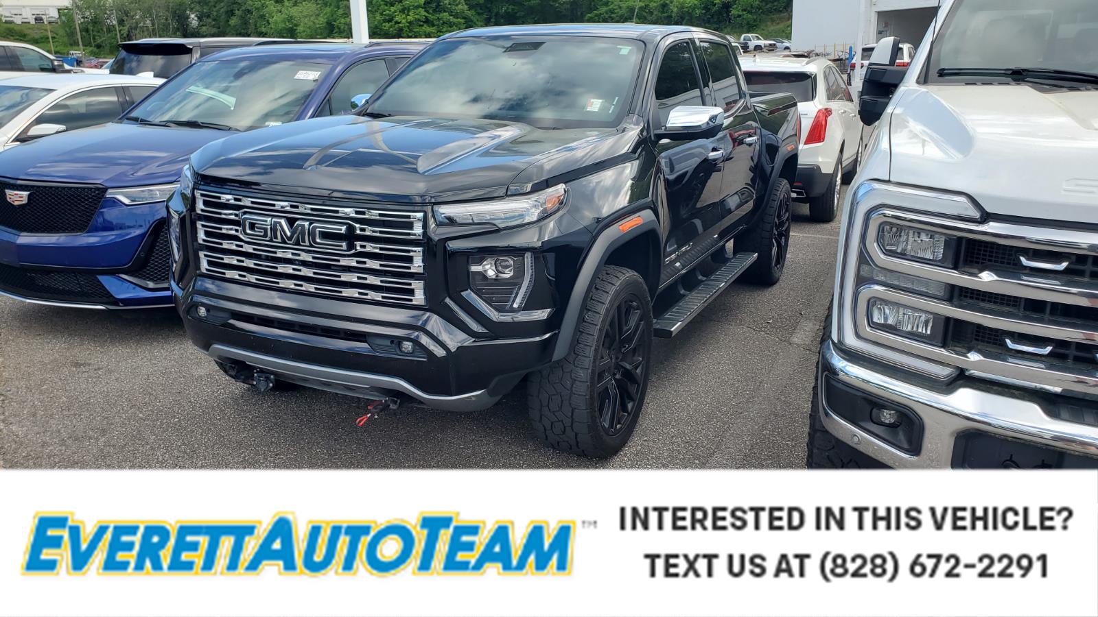 Onyx Black 2023 GMC Canyon Denali Crew Cab 4WD Pickup Truck Four-Wheel Drive 8-Speed Automatic