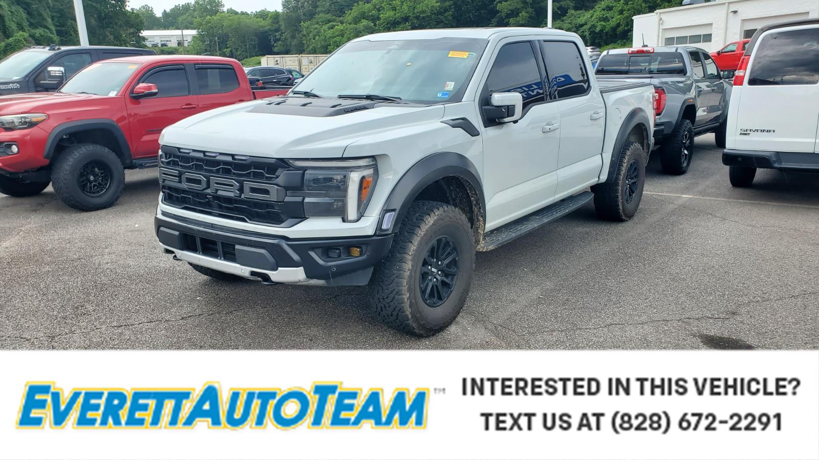Avalanche Gray 2024 Ford F-150 Raptor SuperCrew 4WD Pickup Truck Four-Wheel Drive Automatic