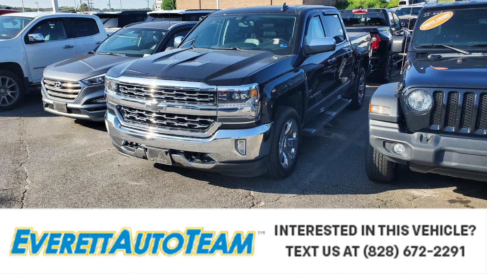 Black 2017 Chevrolet Silverado 1500 Pickup Truck Four-Wheel Drive 6-Speed Automatic
