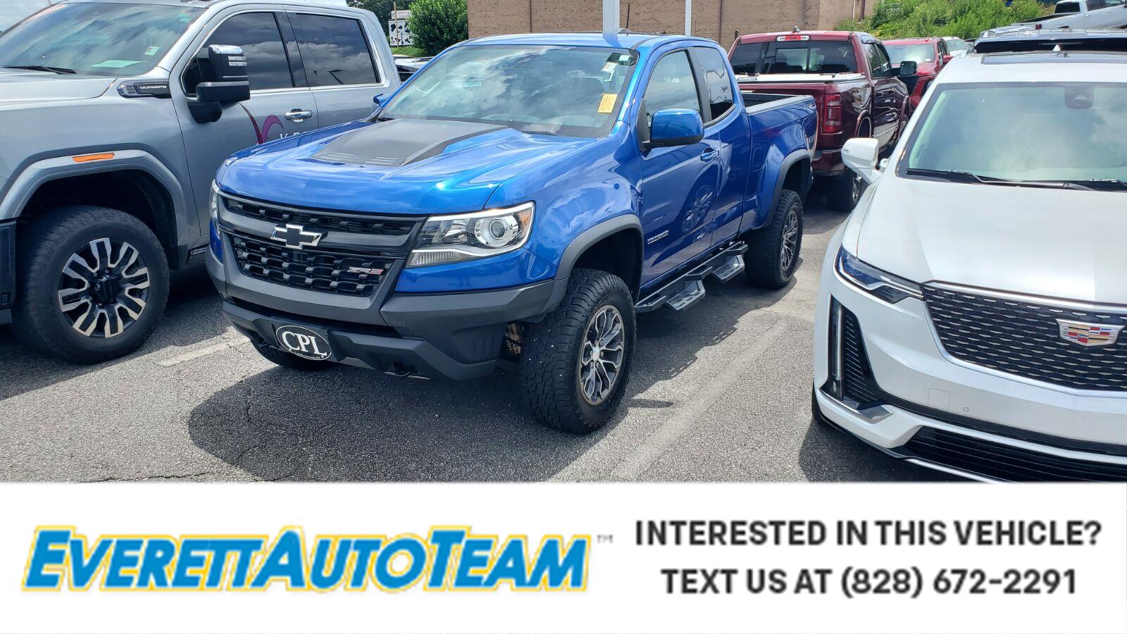 Kinetic Blue Metallic 2020 Chevrolet Colorado Pickup Truck Four-Wheel Drive 8-Speed Automatic