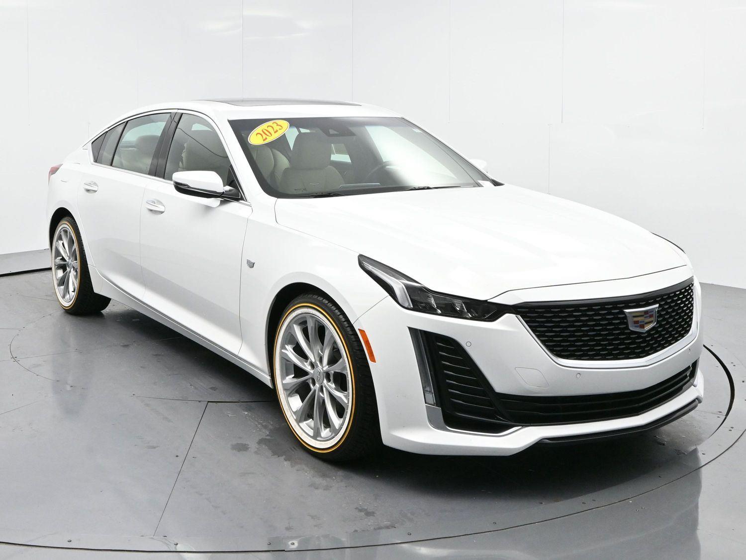 Summit White 2023 Cadillac CT5 Premium Luxury RWD Sedan Rear-Wheel Drive Automatic