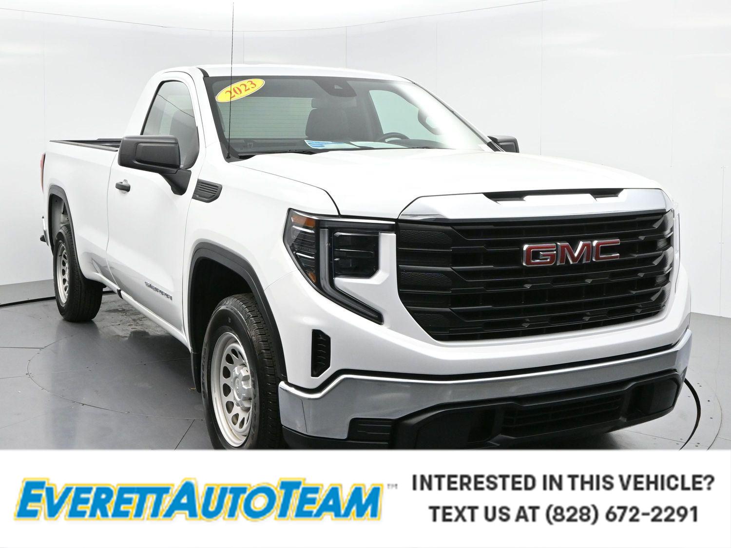 Summit White 2023 GMC Sierra 1500 Pro Regular Cab RWD Pickup Truck 4X2 8-Speed Automatic