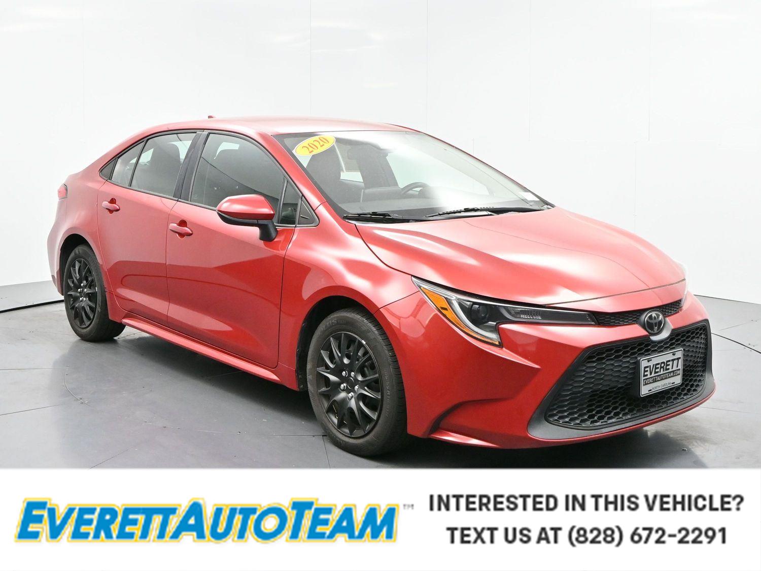 Barcelona Red Metallic 2020 Toyota Corolla LE FWD Sedan Front-Wheel Drive Continuously Variable Transmission