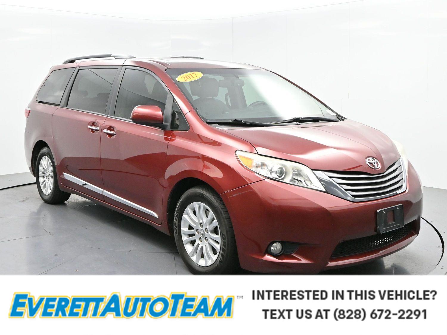 Salsa Red Pearl 2017 Toyota Sienna XLE 7-Passenger Auto Access Seat FWD Minivan Front-Wheel Drive 8-Speed Automatic