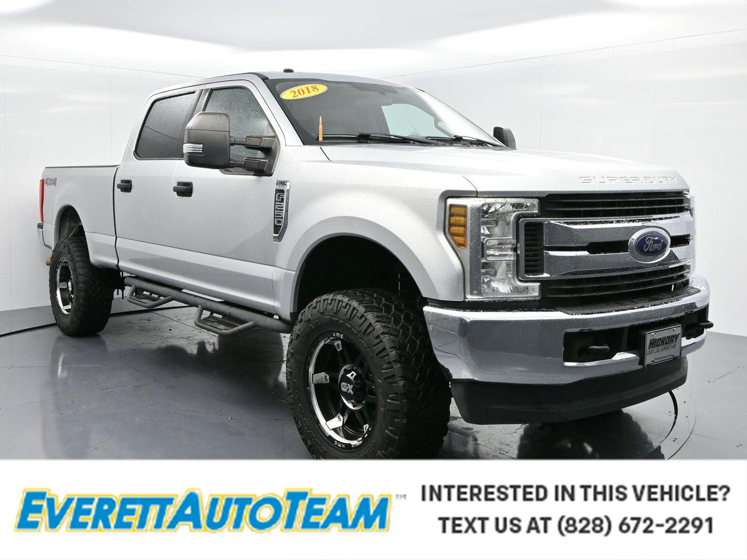 Ingot Silver 2018 Ford F-250 Super Duty XLT Crew Cab 4WD Pickup Truck Four-Wheel Drive 6-Speed Automatic