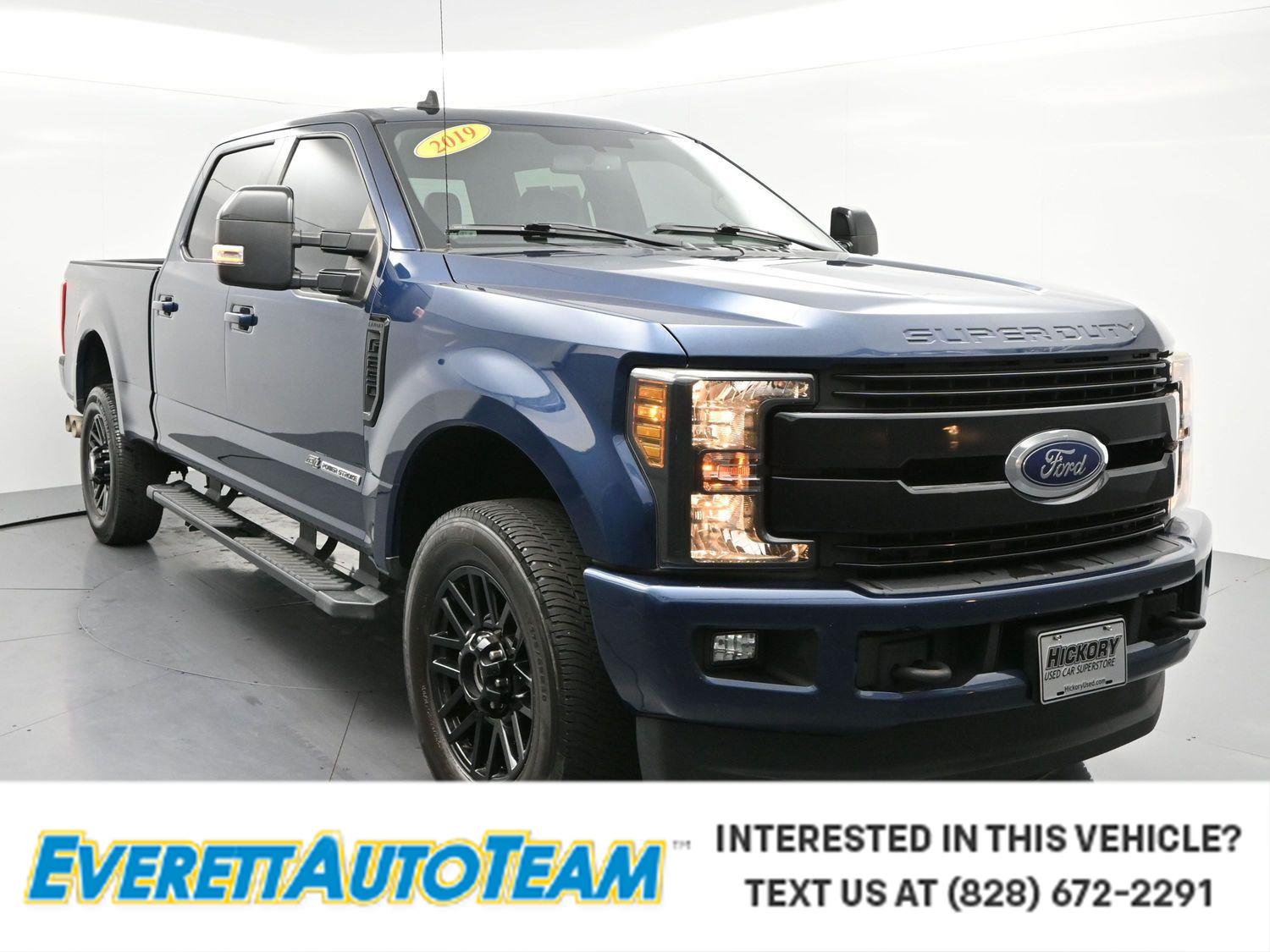 Blue Jeans 2019 Ford F-250 Super Duty Lariat Crew Cab 4WD Pickup Truck Four-Wheel Drive 6-Speed Automatic