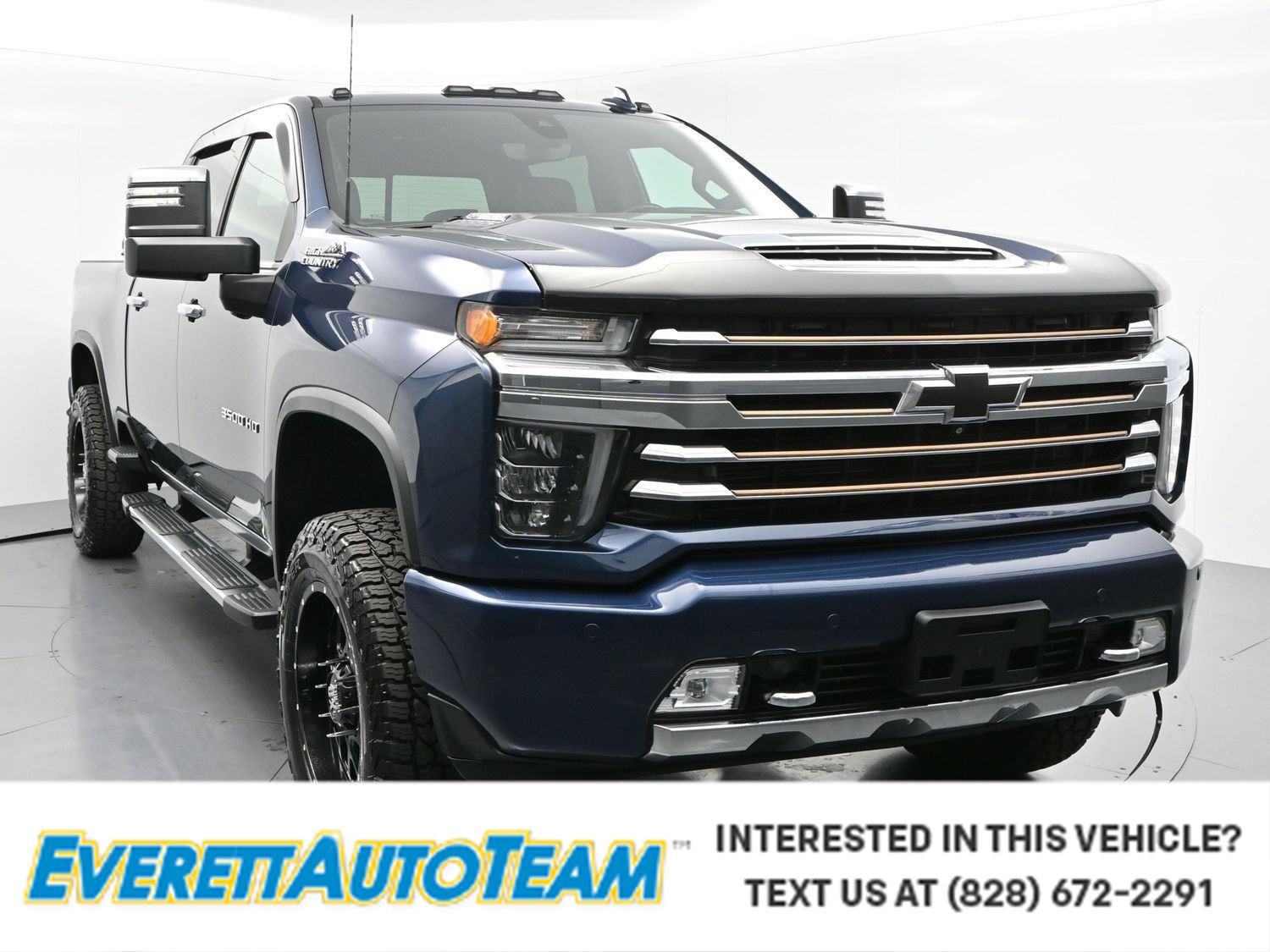 Northsky Blue Metallic 2020 Chevrolet Silverado 3500HD High Country Crew Cab 4WD Pickup Truck Four-Wheel Drive Automatic