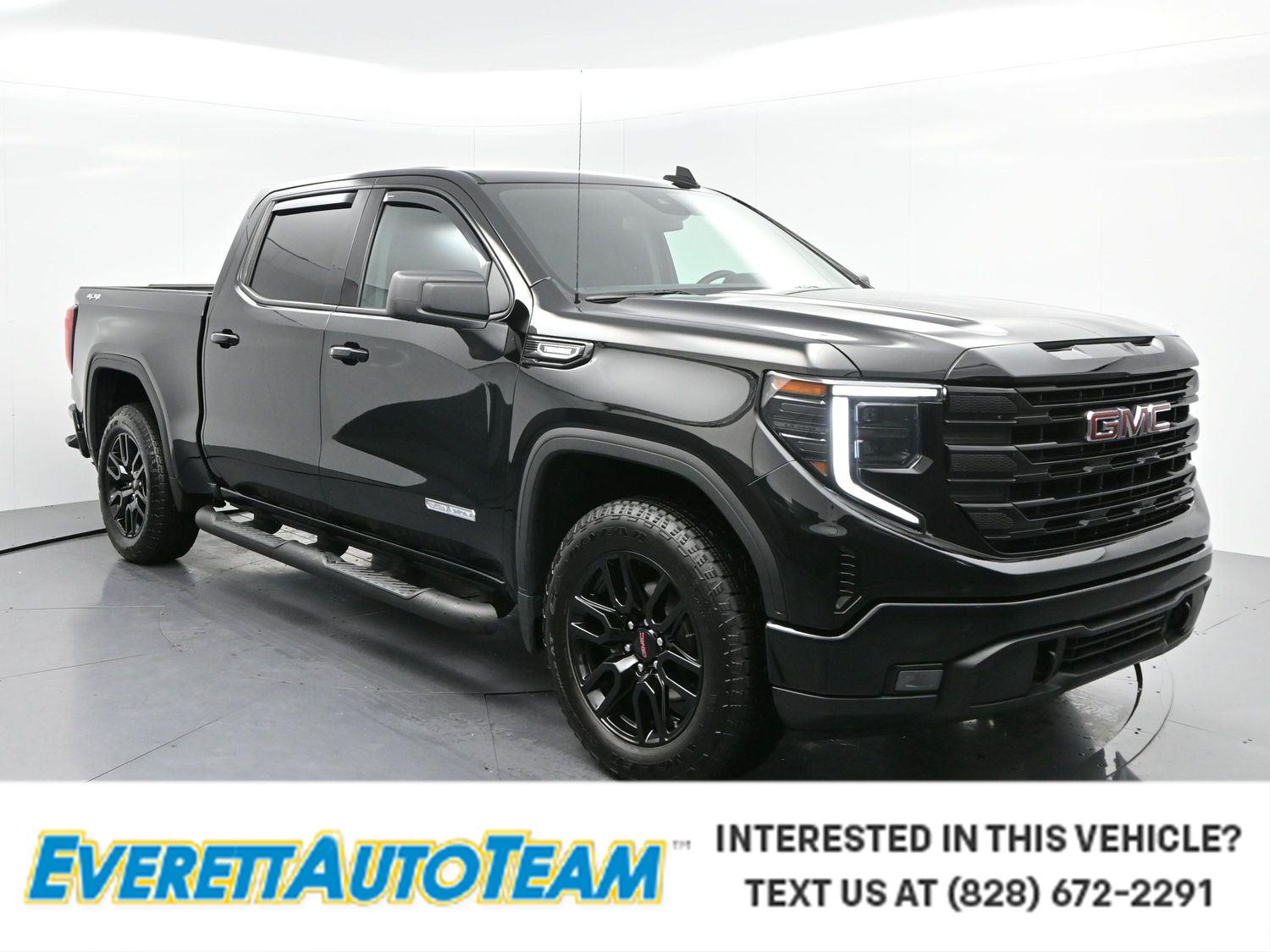 Onyx Black 2025 GMC Sierra 1500 Elevation Crew Cab 4WD Pickup Truck Four-Wheel Drive 8-Speed Automatic