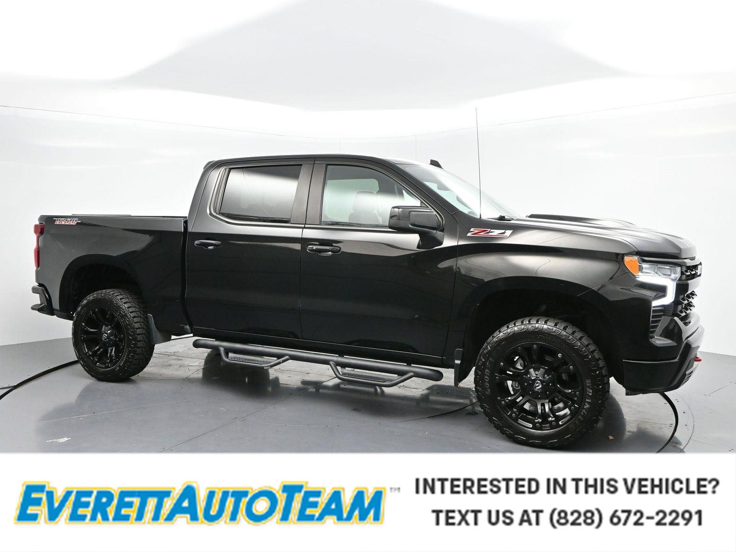 Black 2022 Chevrolet Silverado 1500 Pickup Truck Four-Wheel Drive Automatic