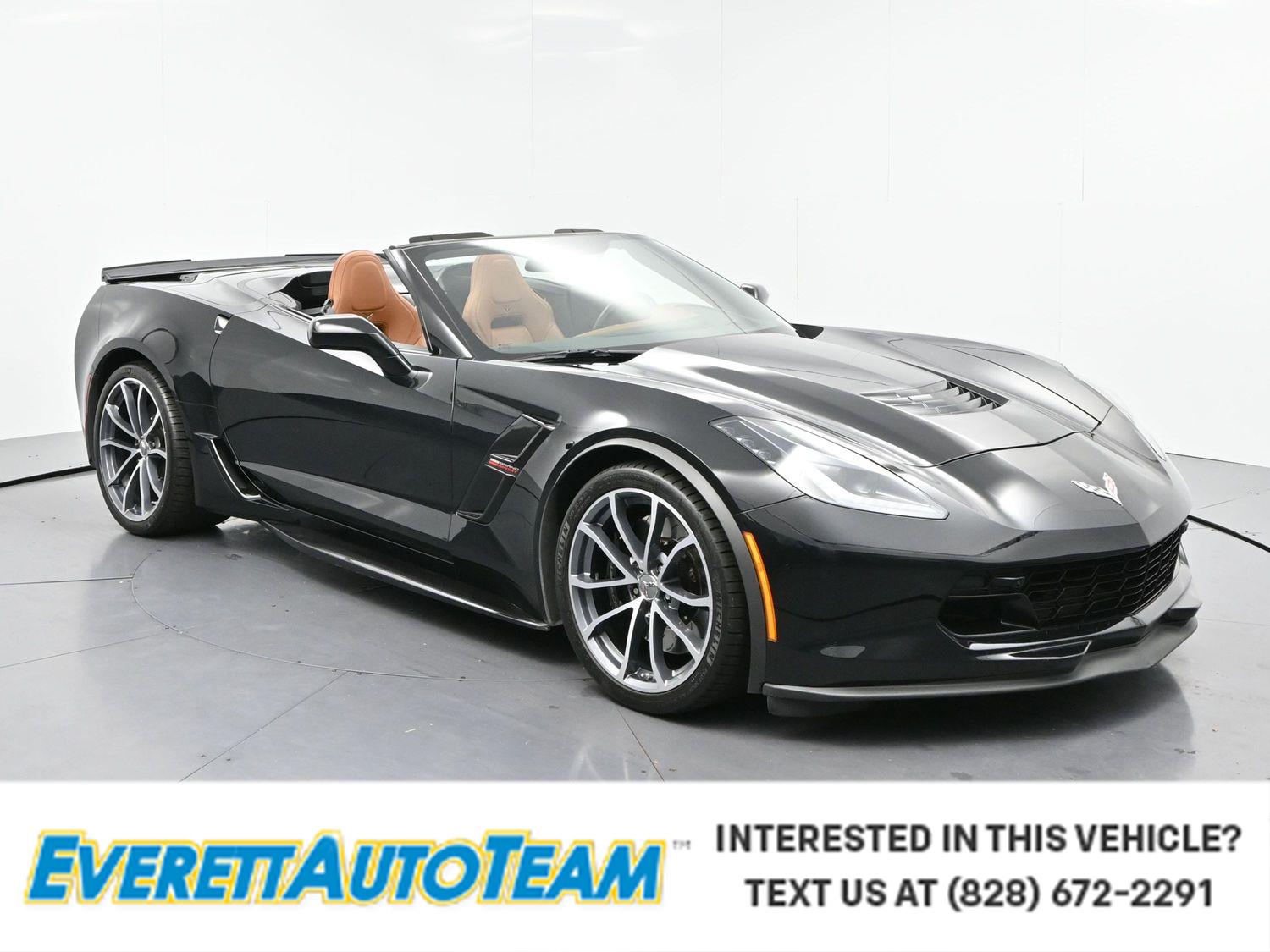 Black 2019 Chevrolet Corvette Convertible Rear-Wheel Drive 8-Speed Automatic