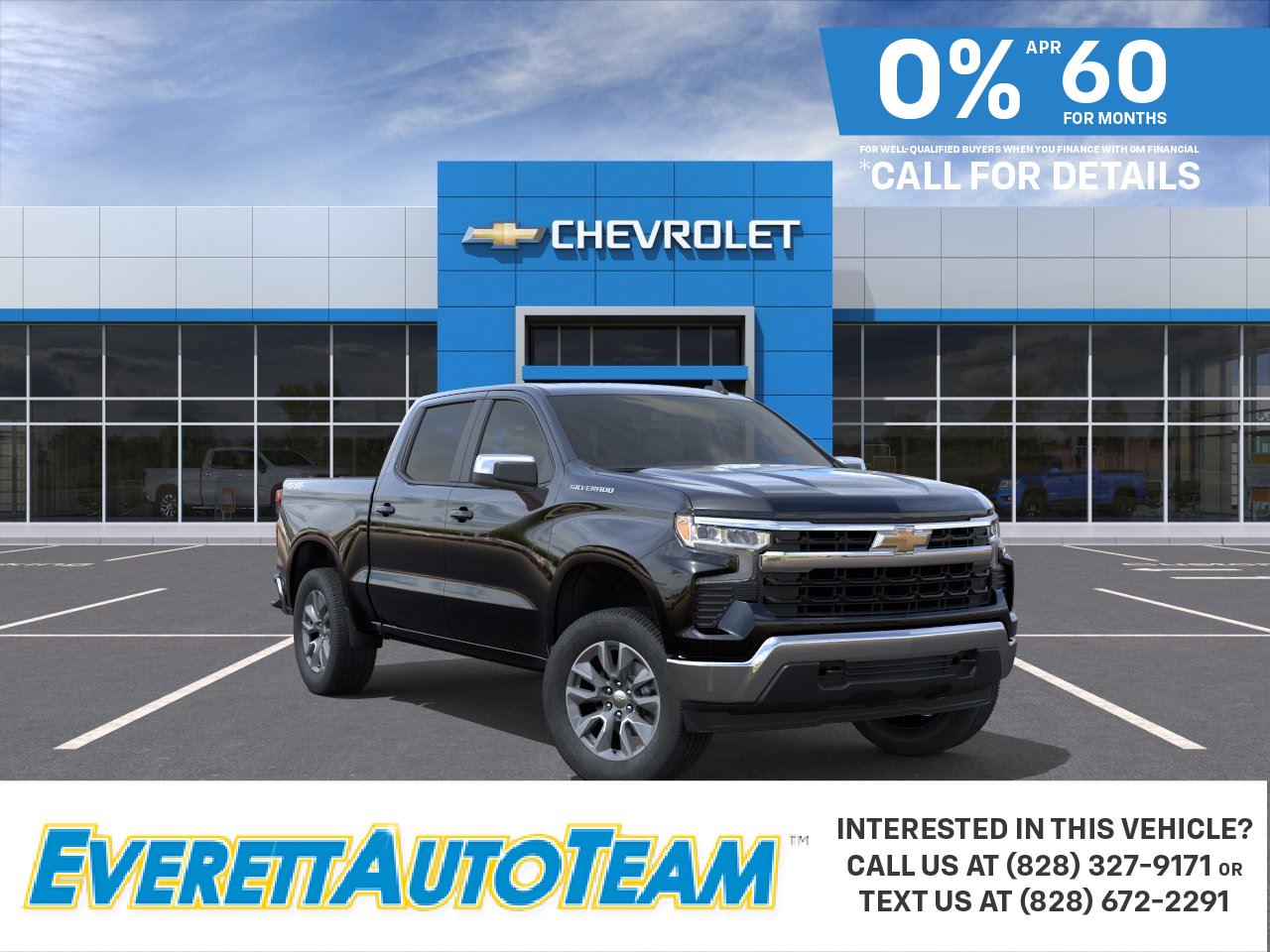 Black 2026 Chevrolet Silverado 1500 Pickup Truck Four-Wheel Drive Automatic