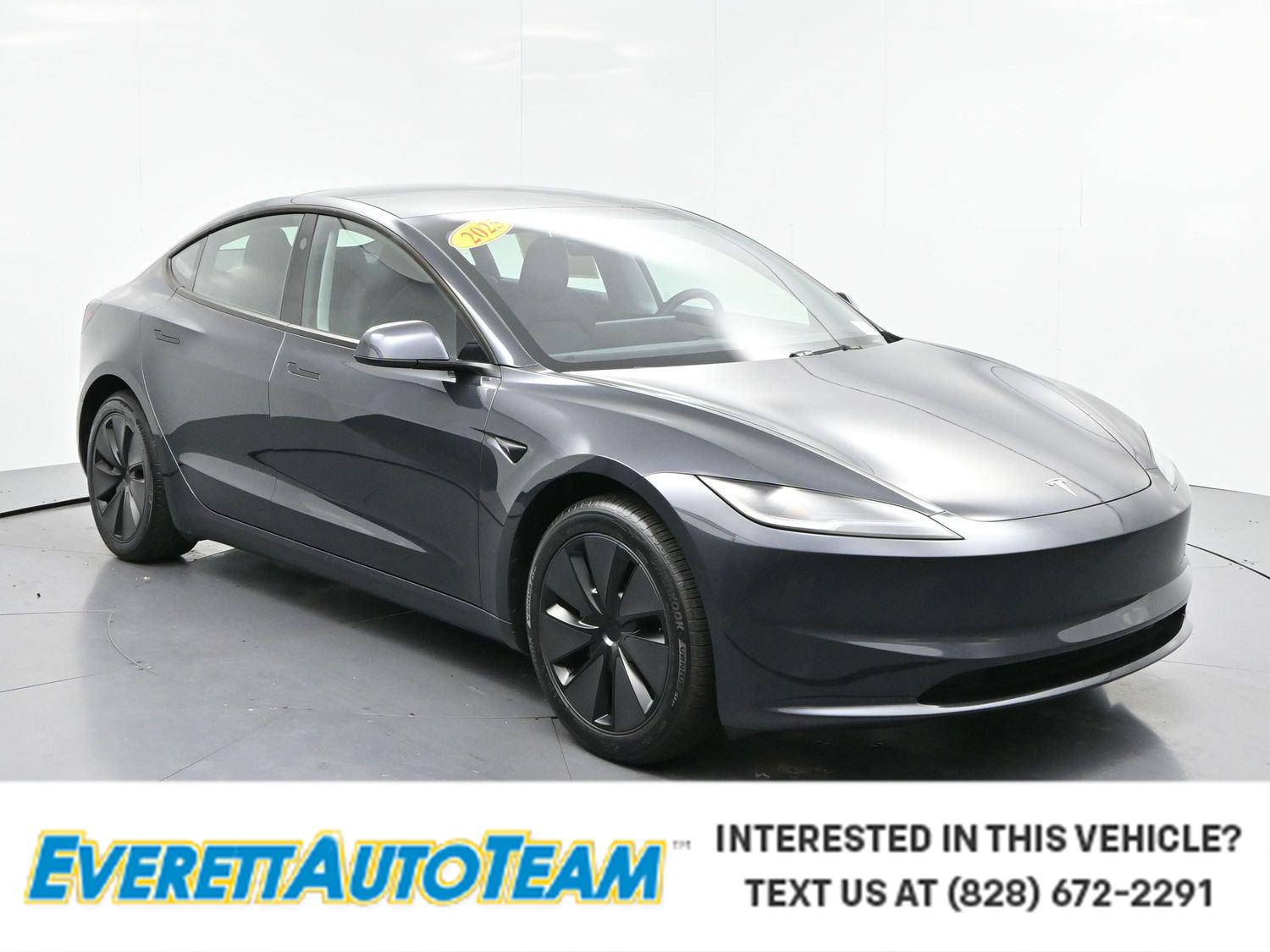 Gray (Stealth Grey) 2025 Tesla Model 3 Sedan Rear-Wheel Drive Automatic