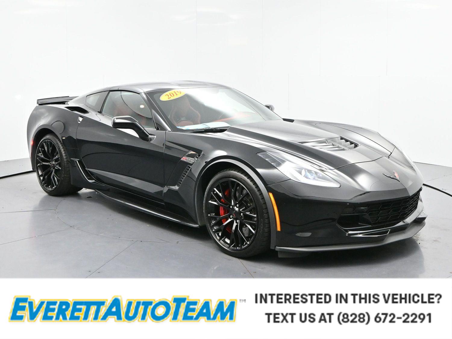 Black 2019 Chevrolet Corvette Coupe Rear-Wheel Drive 8-Speed Automatic