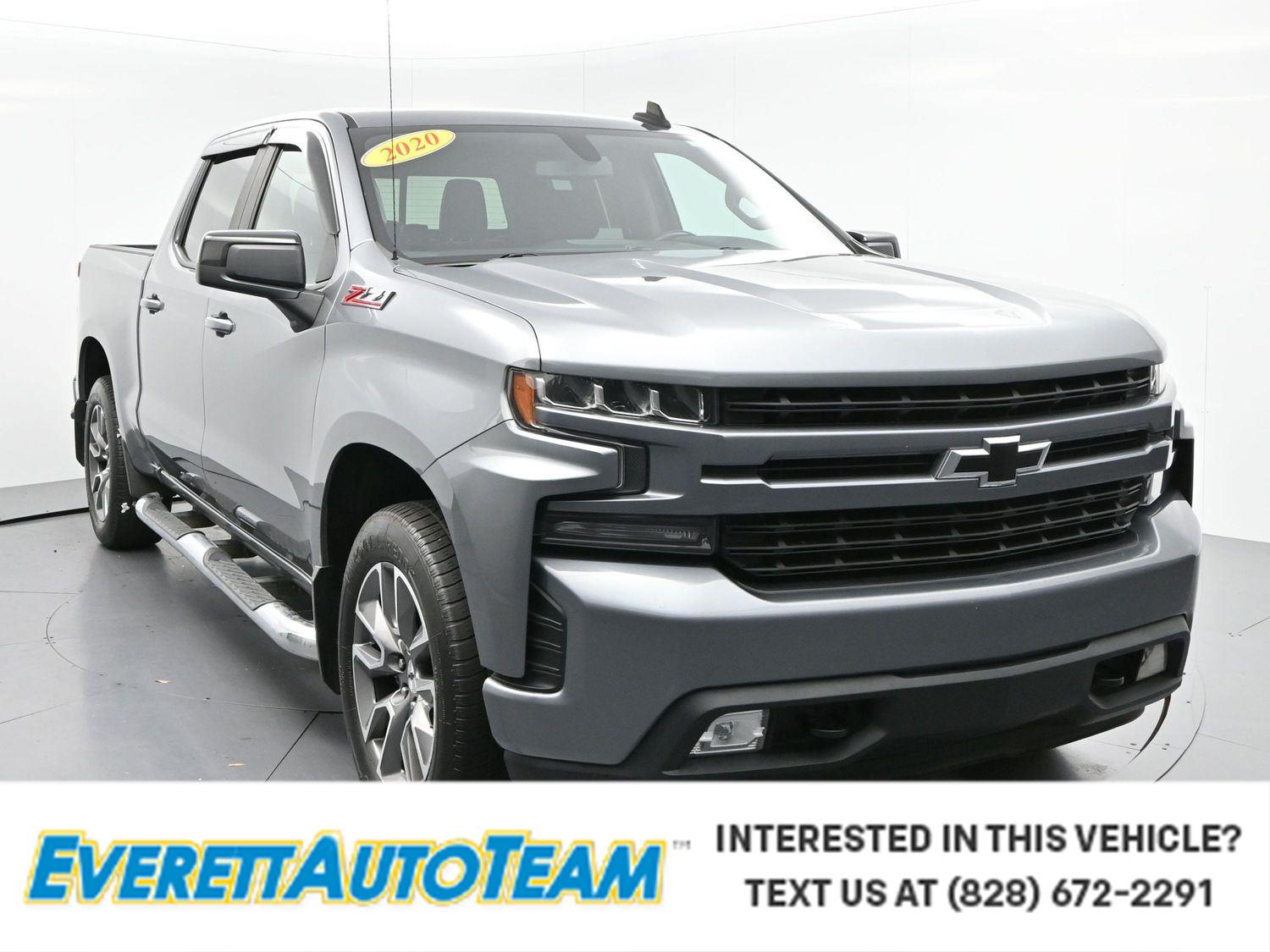 Gray (Satin Steel Metallic) 2020 Chevrolet Silverado 1500 Pickup Truck Four-Wheel Drive 8-Speed Automatic
