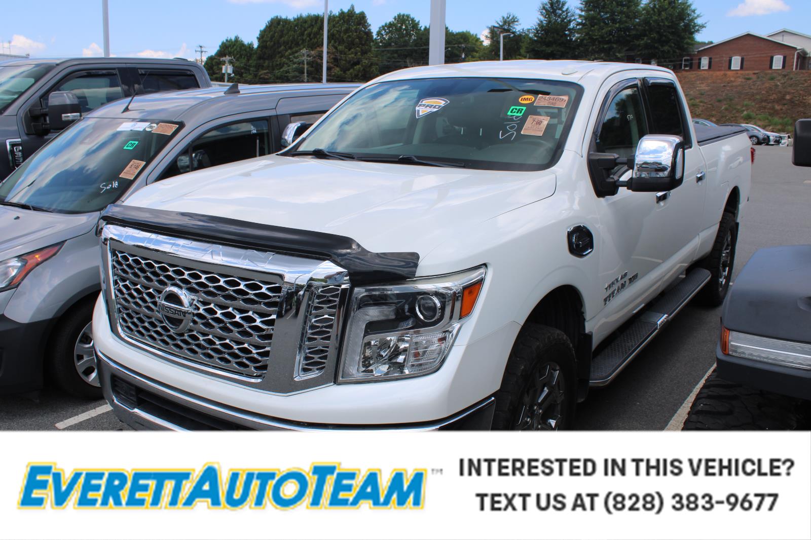 Pearl White 2017 Nissan Titan Pickup Truck Four-Wheel Drive Automatic