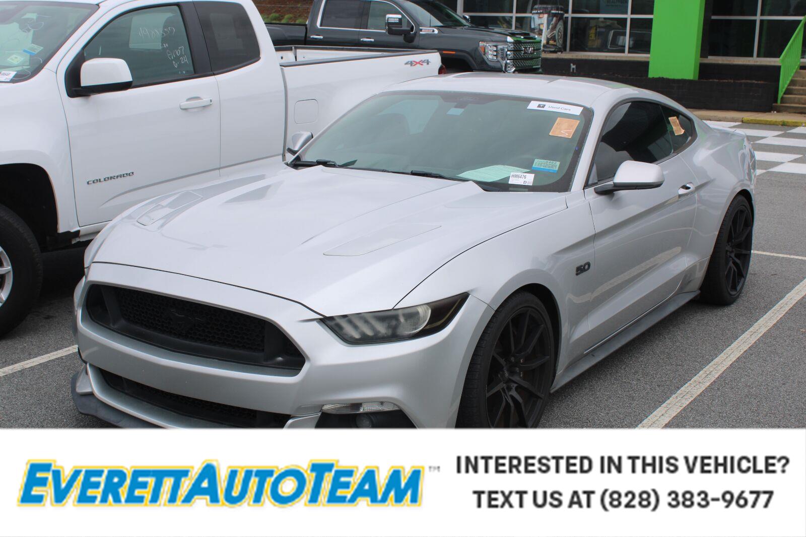 Ingot Silver 2016 Ford Mustang Coupe Rear-Wheel Drive 6-Speed Manual