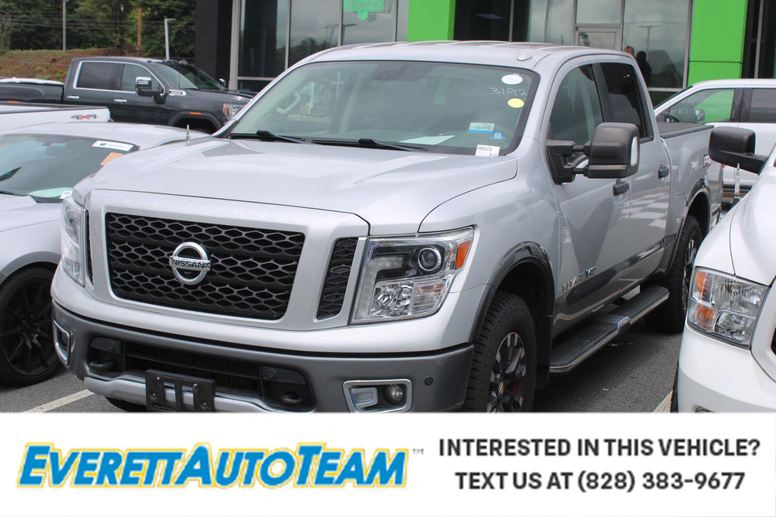 Brilliant Silver 2018 Nissan Titan Pickup Truck Four-Wheel Drive Automatic