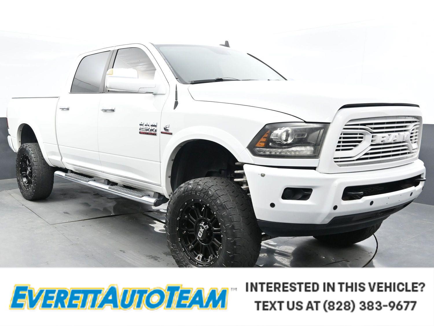 Bright White 2013 RAM 2500 Laramie Crew Cab 4WD Pickup Truck Four-Wheel Drive 6-Speed Automatic Overdrive