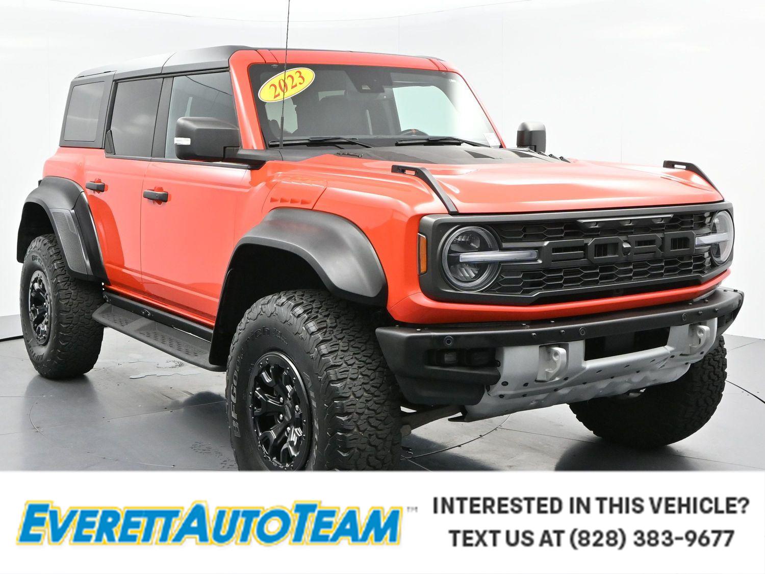 Code Orange 2023 Ford Bronco Raptor SUV / Crossover Four-Wheel Drive Automatic
