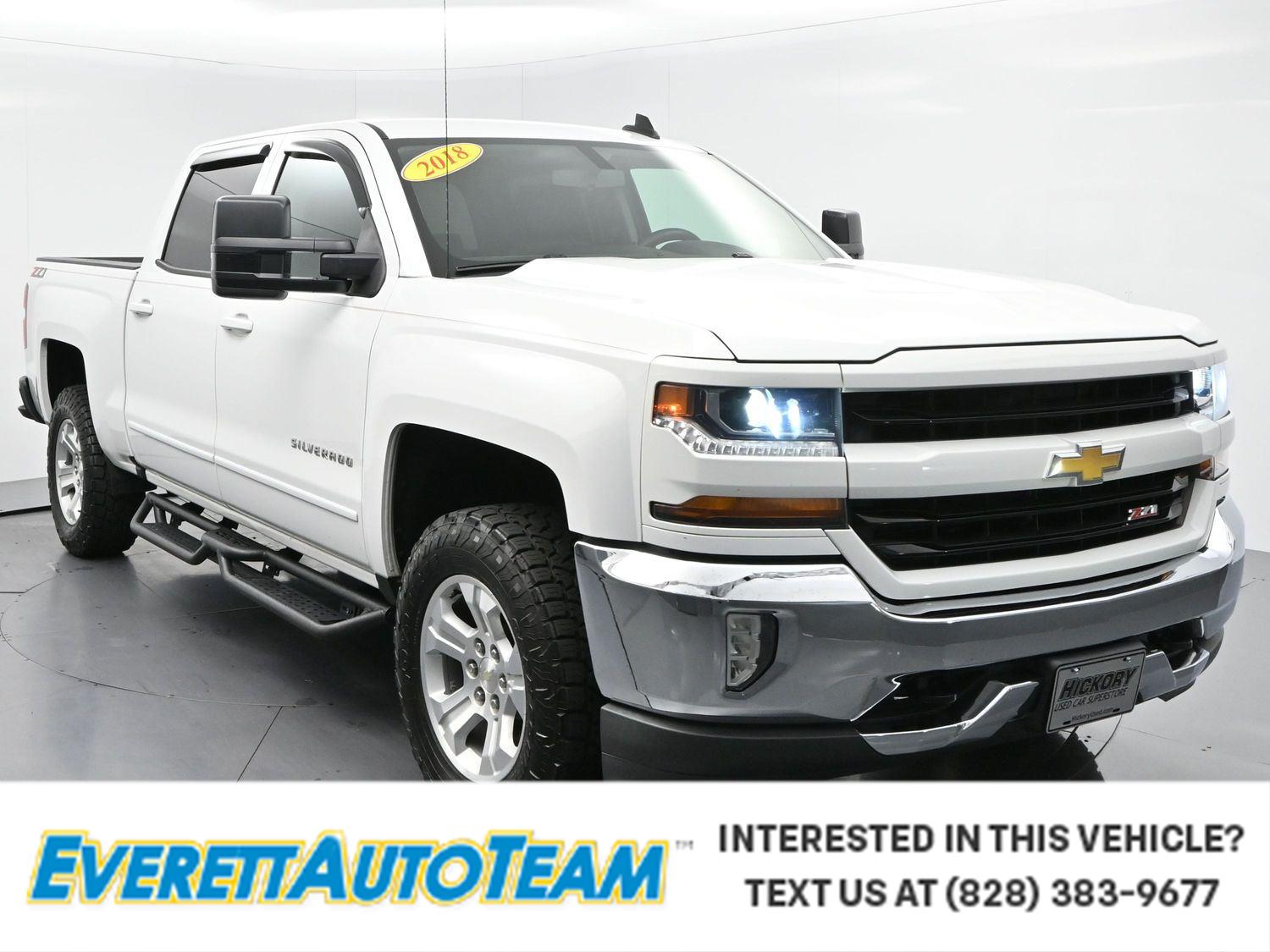 Summit White 2018 Chevrolet Silverado 1500 Pickup Truck Four-Wheel Drive 6-Speed Automatic