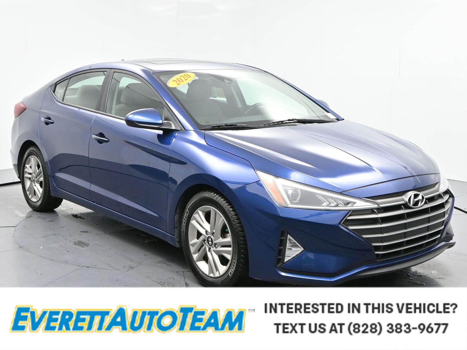 Lakeside Blue 2020 Hyundai Elantra Sedan Front-Wheel Drive Continuously Variable Transmission