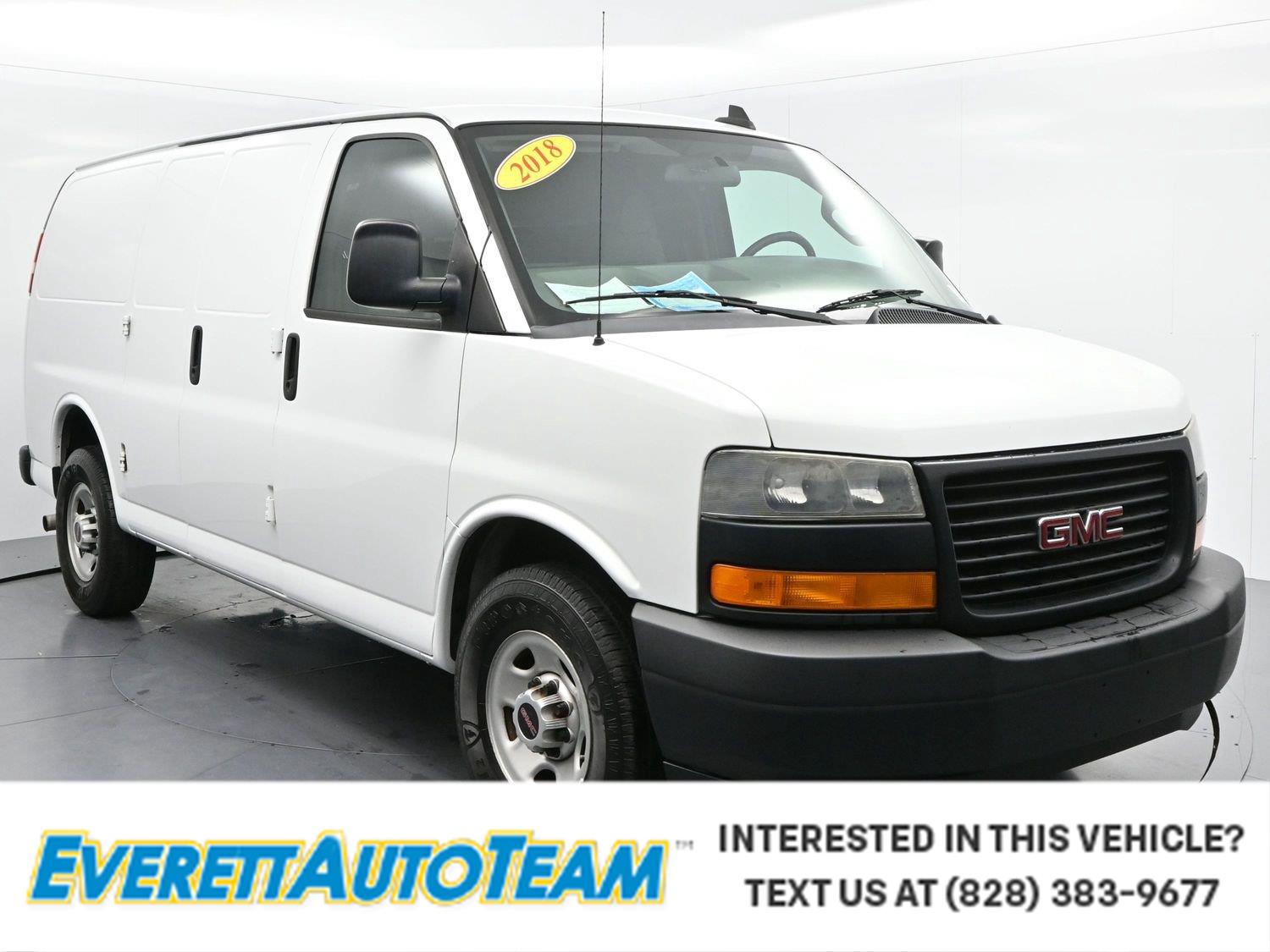 Summit White 2018 GMC Savana Cargo Van Rear-Wheel Drive 6-Speed Automatic