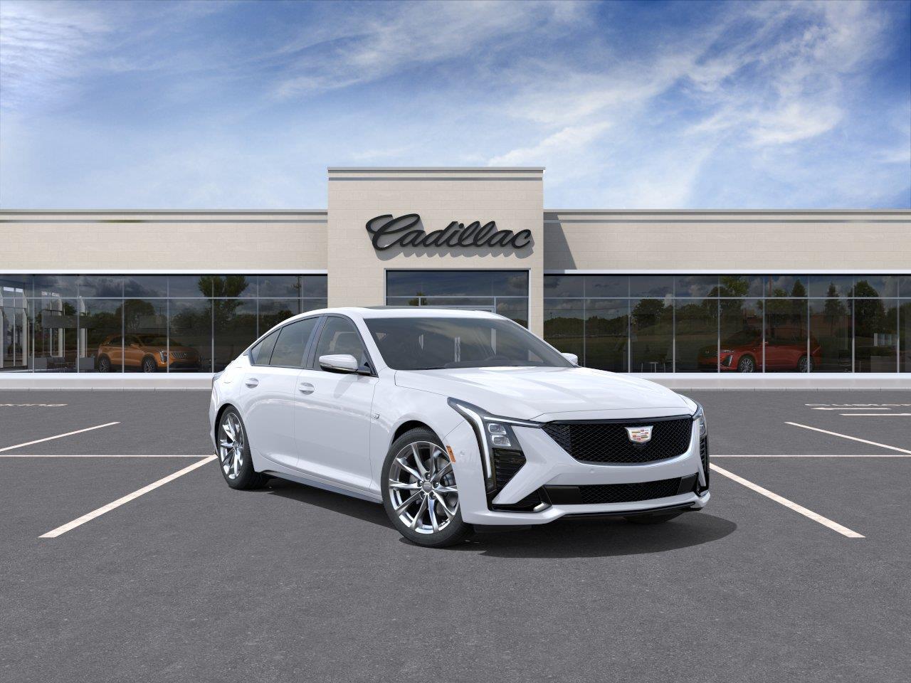 Vibrant White Tricoat 2026 Cadillac CT5 Sedan All-Wheel Drive Automatic