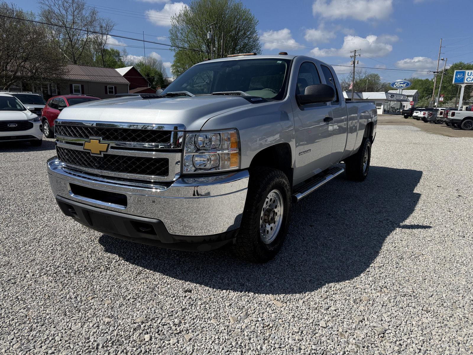 Silver Ice Metallic 2012 Chevrolet Silverado 2500HD Work Truck Extended Cab 4WD Pickup Truck Four-Wheel Drive 6-Speed Automatic