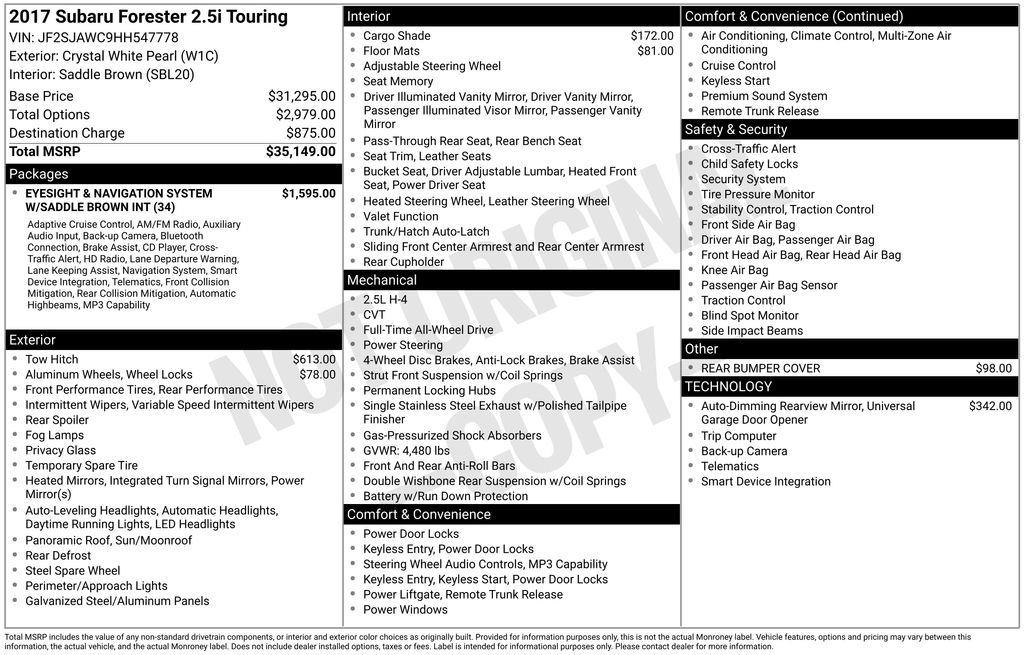 2017 Subaru Forester Touring at Stokes Honda Cars of Beaufort