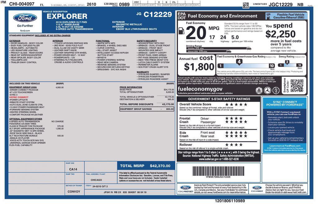 2018 Ford Explorer XLT at Stokes Honda Cars of Beaufort
