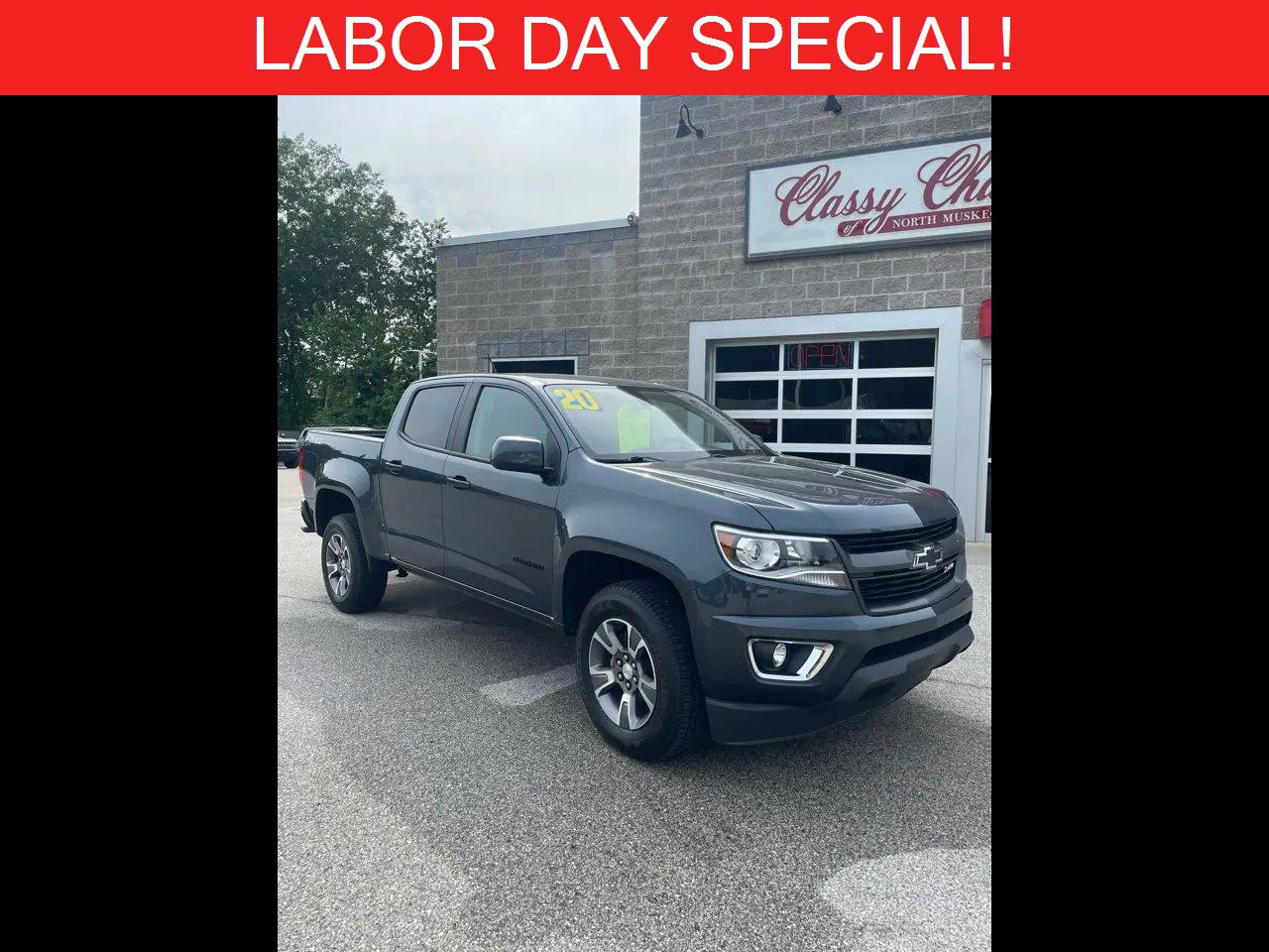 Shadow Gray Metallic 2020 Chevrolet Colorado Pickup Truck Four-Wheel Drive 8-Speed Automatic