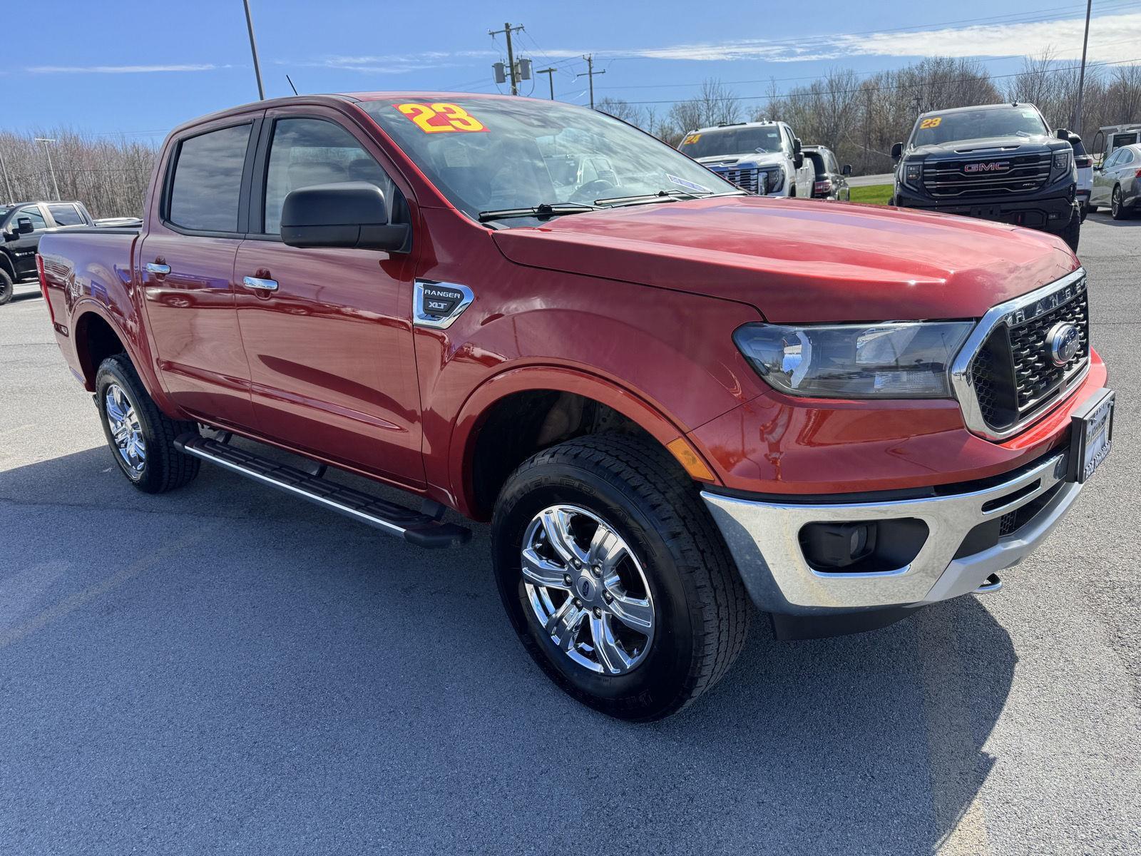 Hot Pepper Red Tinted Clearcoat 2023 Ford Ranger XLT SuperCrew 4WD Pickup Truck Four-Wheel Drive Automatic
