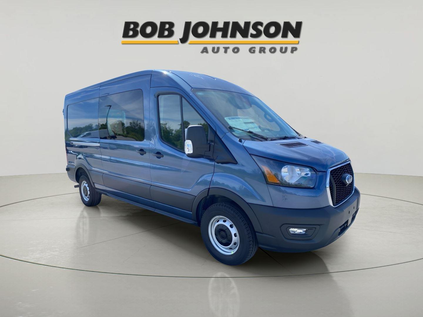 Blue 2025 Ford Transit Cargo 150 Medium Roof LB RWD Van Rear-Wheel Drive Automatic