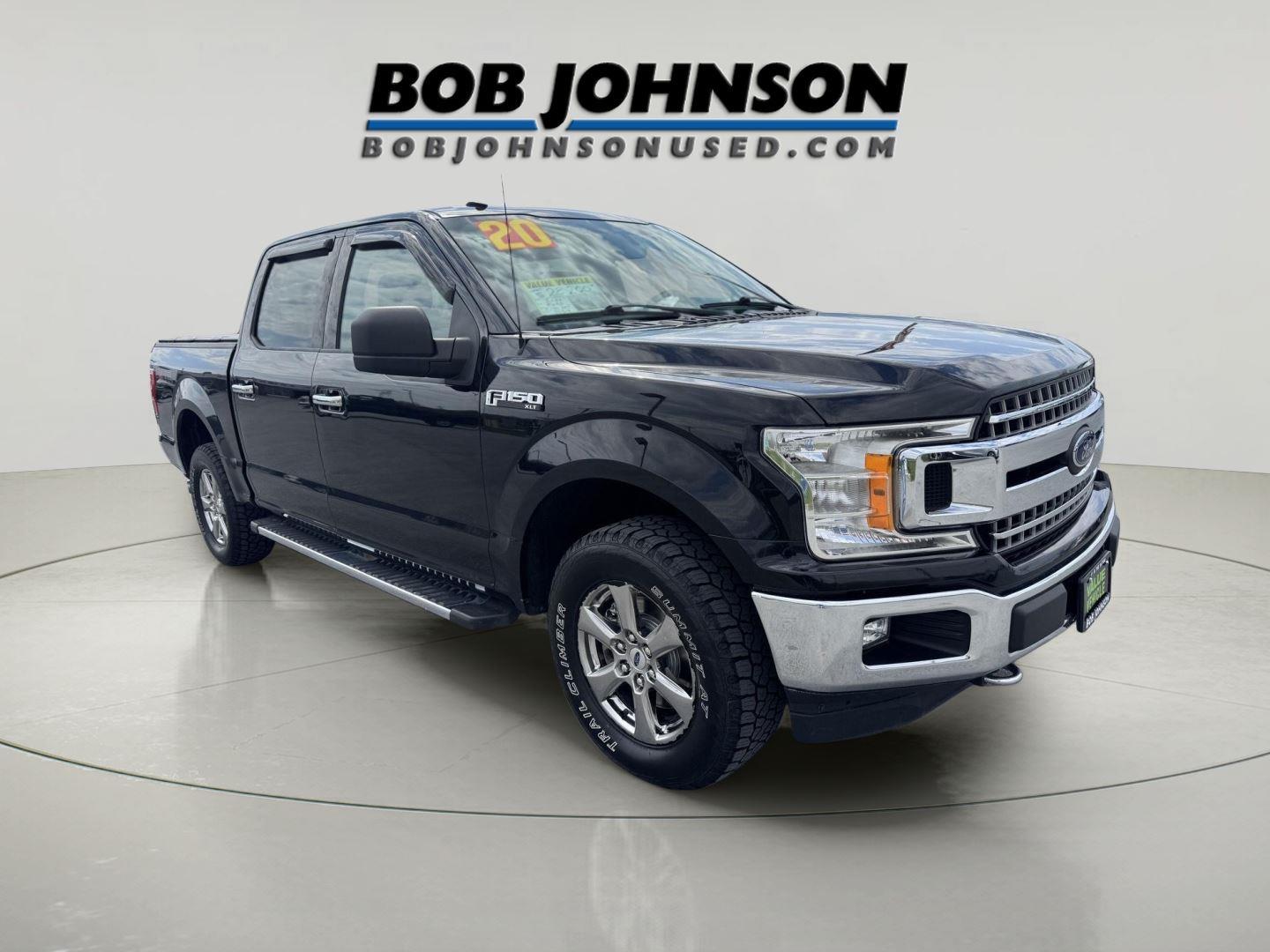 Agate Black 2020 Ford F-150 XLT SuperCrew 4WD Pickup Truck Four-Wheel Drive Automatic