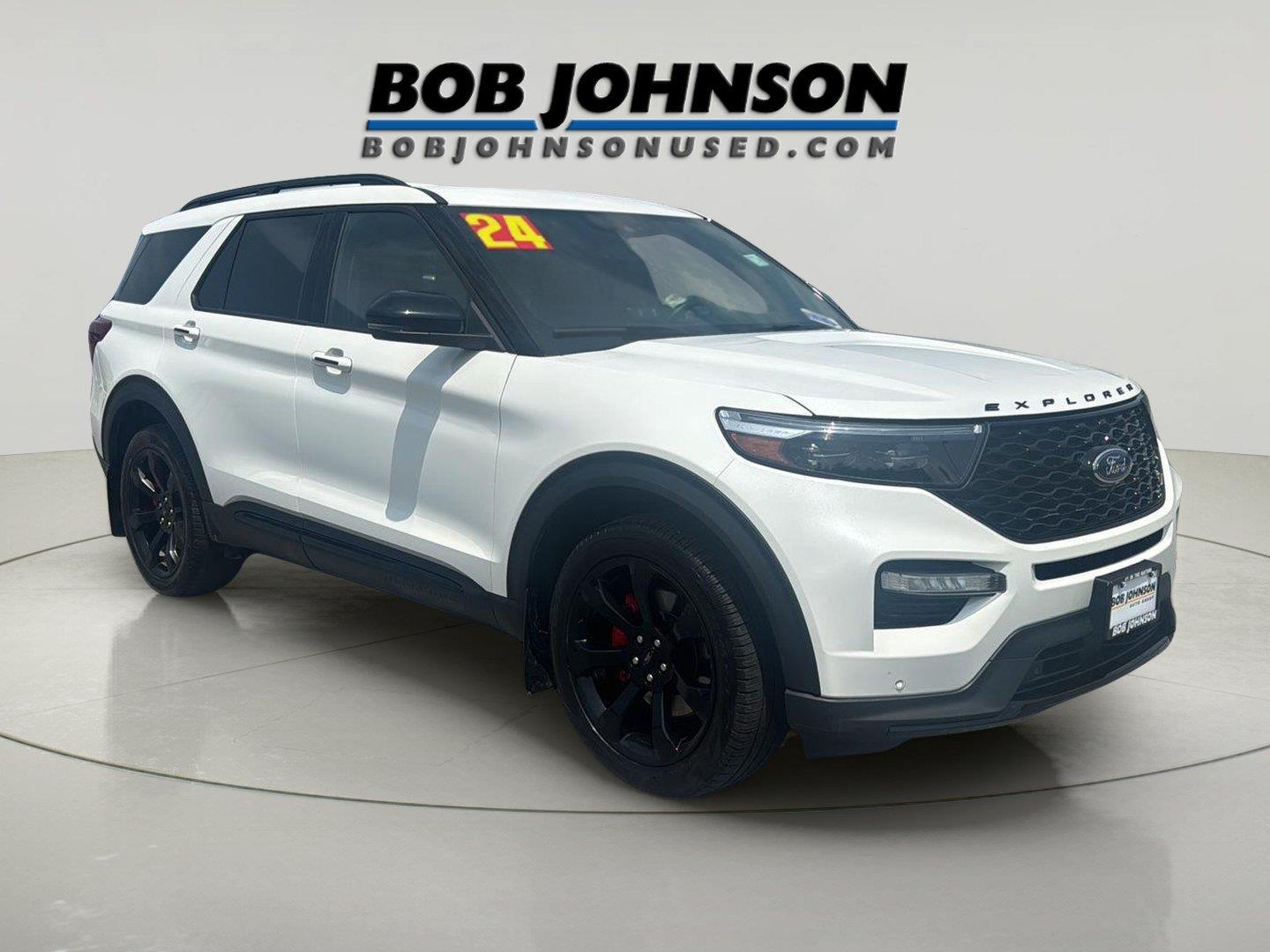 Star White Metallic Tri-Coat 2024 Ford Explorer SUV / Crossover All-Wheel Drive Automatic