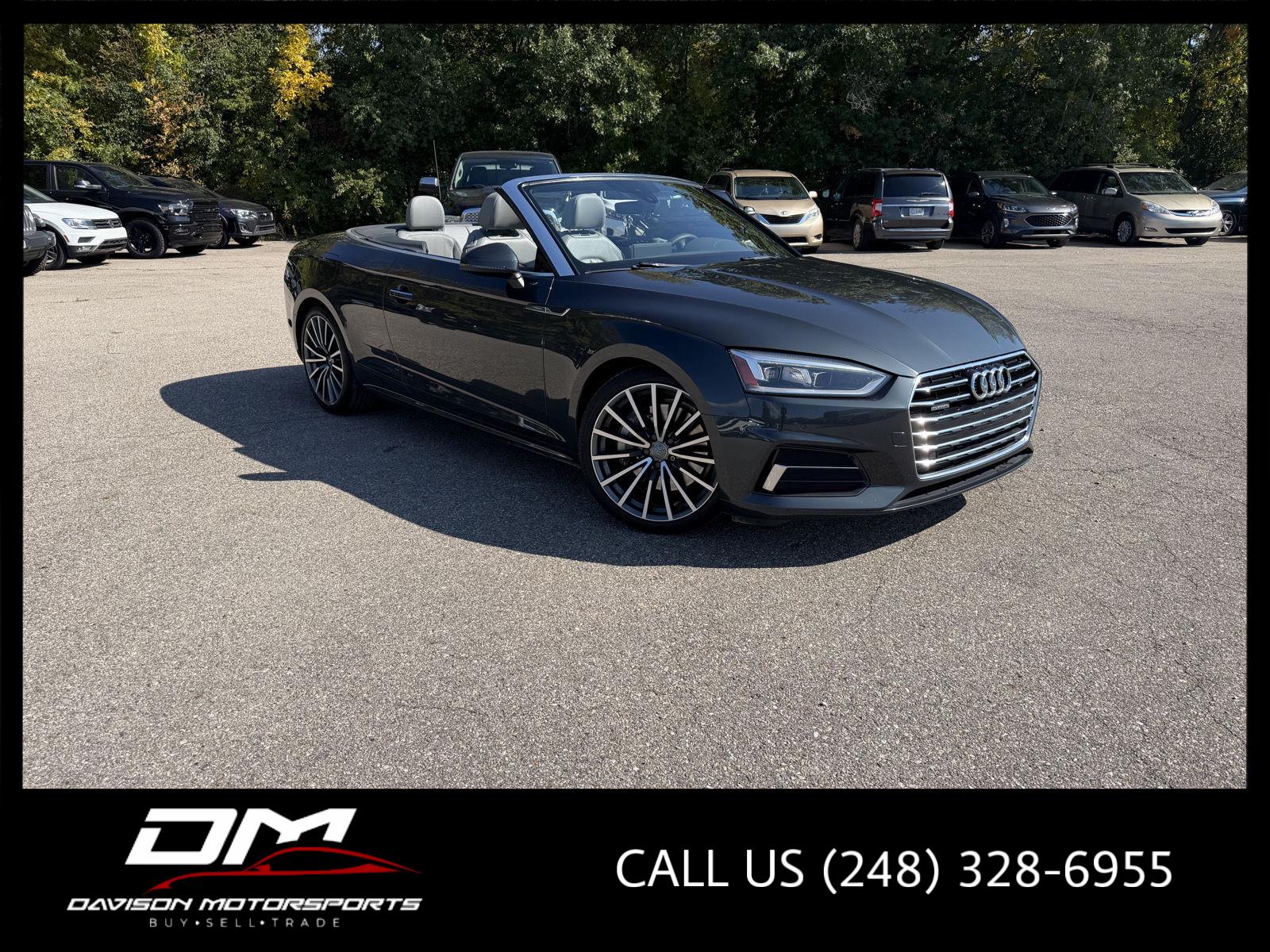 Monsoon Gray Metallic/Black Roof 2018 Audi A5 Convertible All-Wheel Drive Automatic