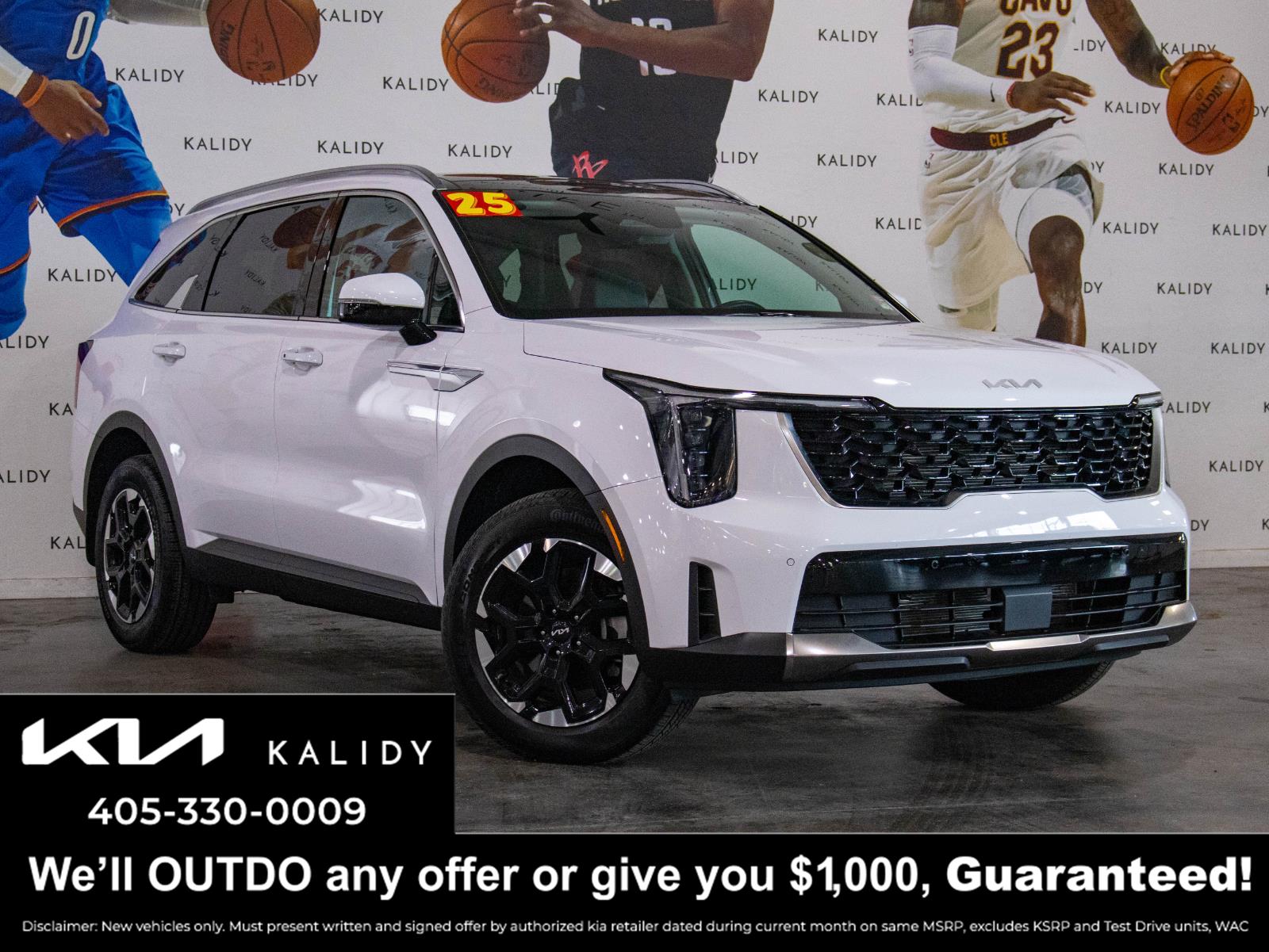Glacial White Pearl 2025 Kia Sorento SUV / Crossover All-Wheel Drive Automatic