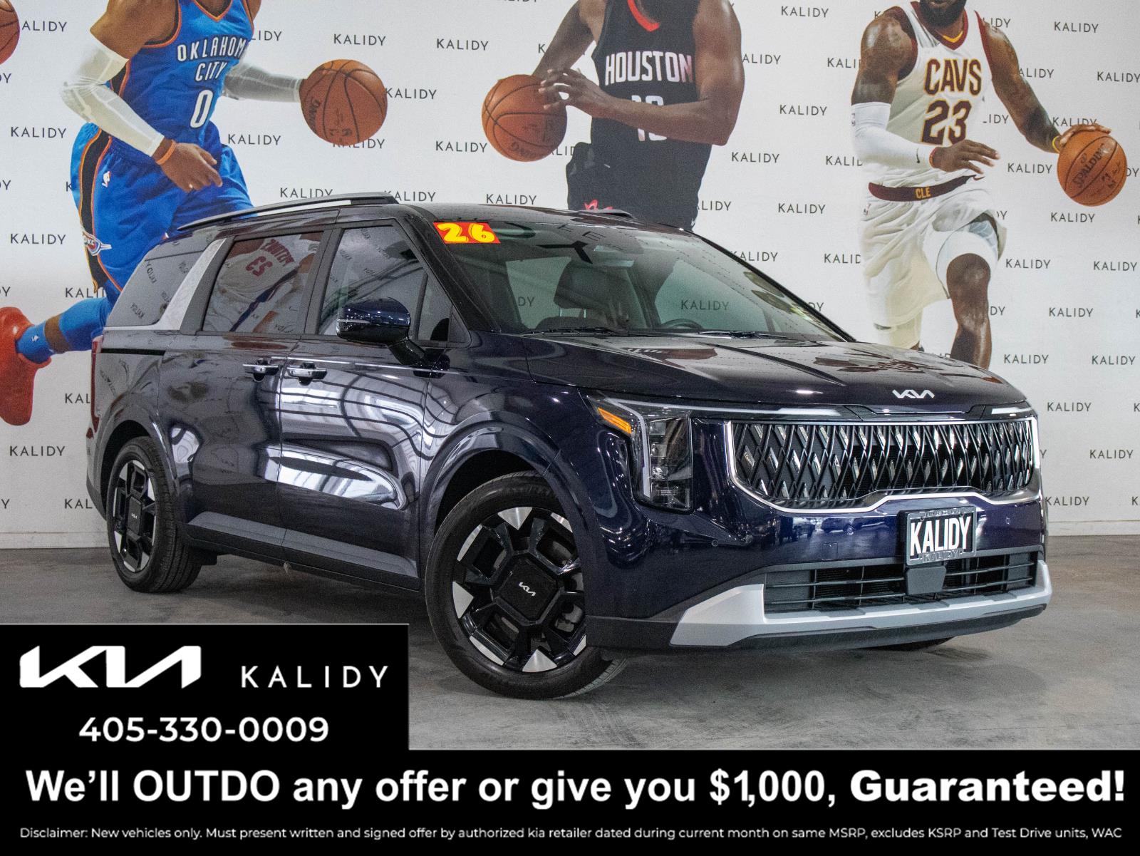 Deep Chroma Blue 2026 Kia Carnival EX FWD Minivan Front-Wheel Drive Automatic