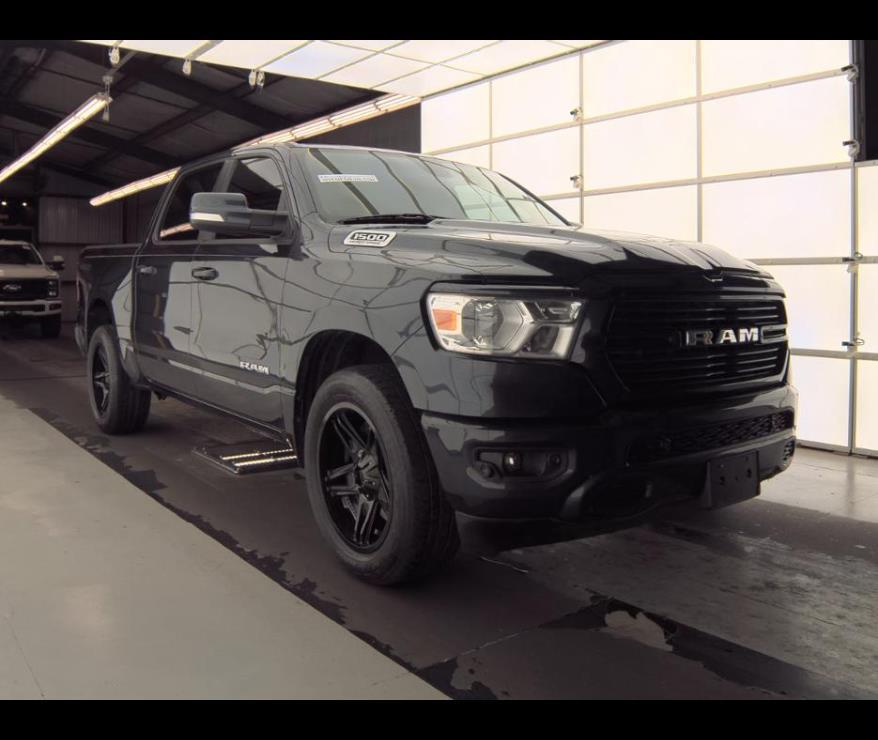 Gray (Maximum Steel Metallic Clearcoat) 2021 RAM 1500 Lone Star Crew Cab 4WD Pickup Truck Four-Wheel Drive 8-Speed Automatic