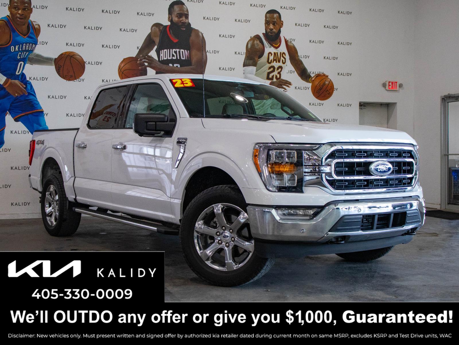 Oxford White 2023 Ford F-150 XLT SuperCrew 4WD Pickup Truck Four-Wheel Drive Automatic