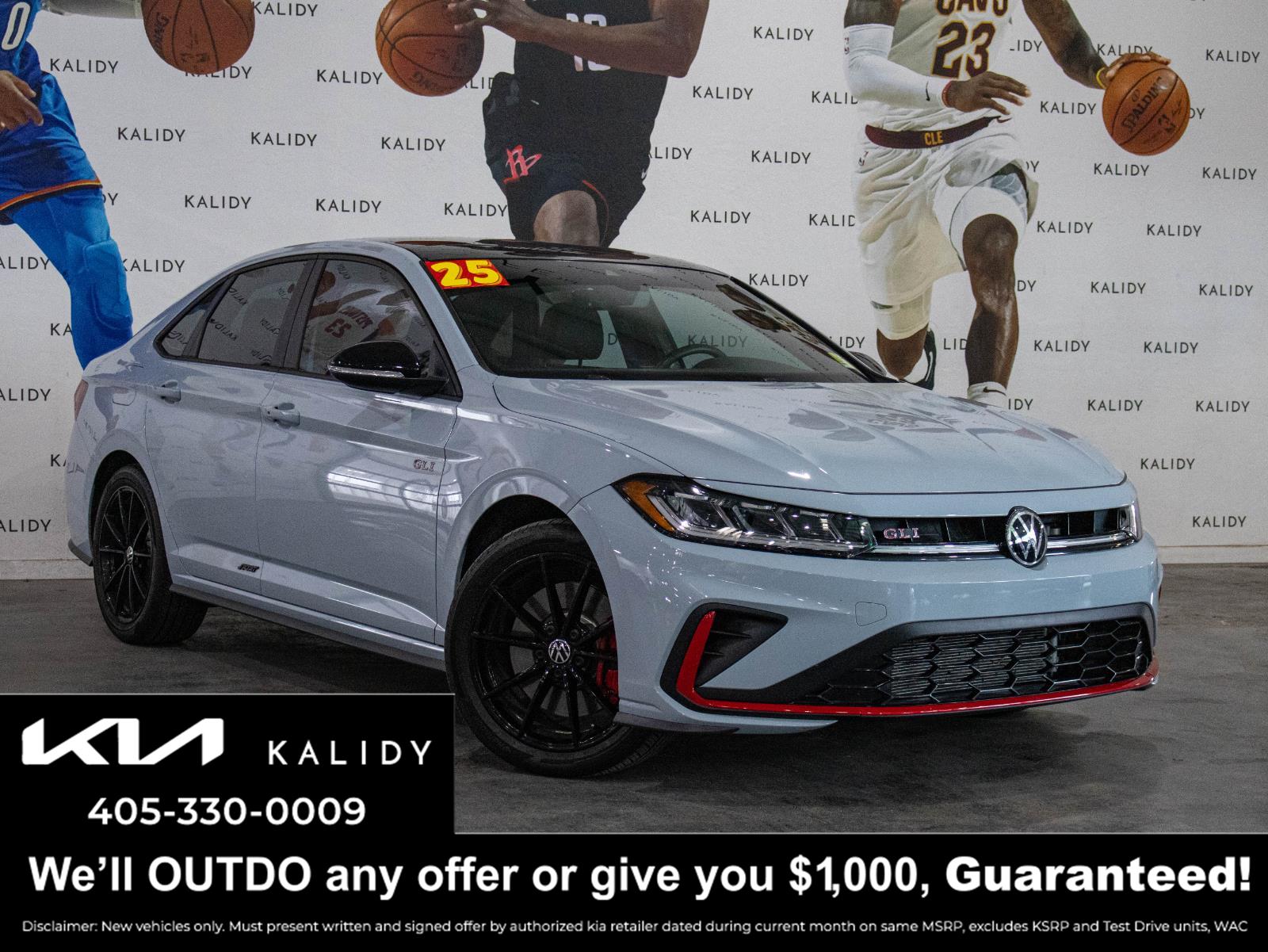 Monument Gray w/Deep Black Roof 2025 Volkswagen Jetta GLI Sedan Front-Wheel Drive Automatic