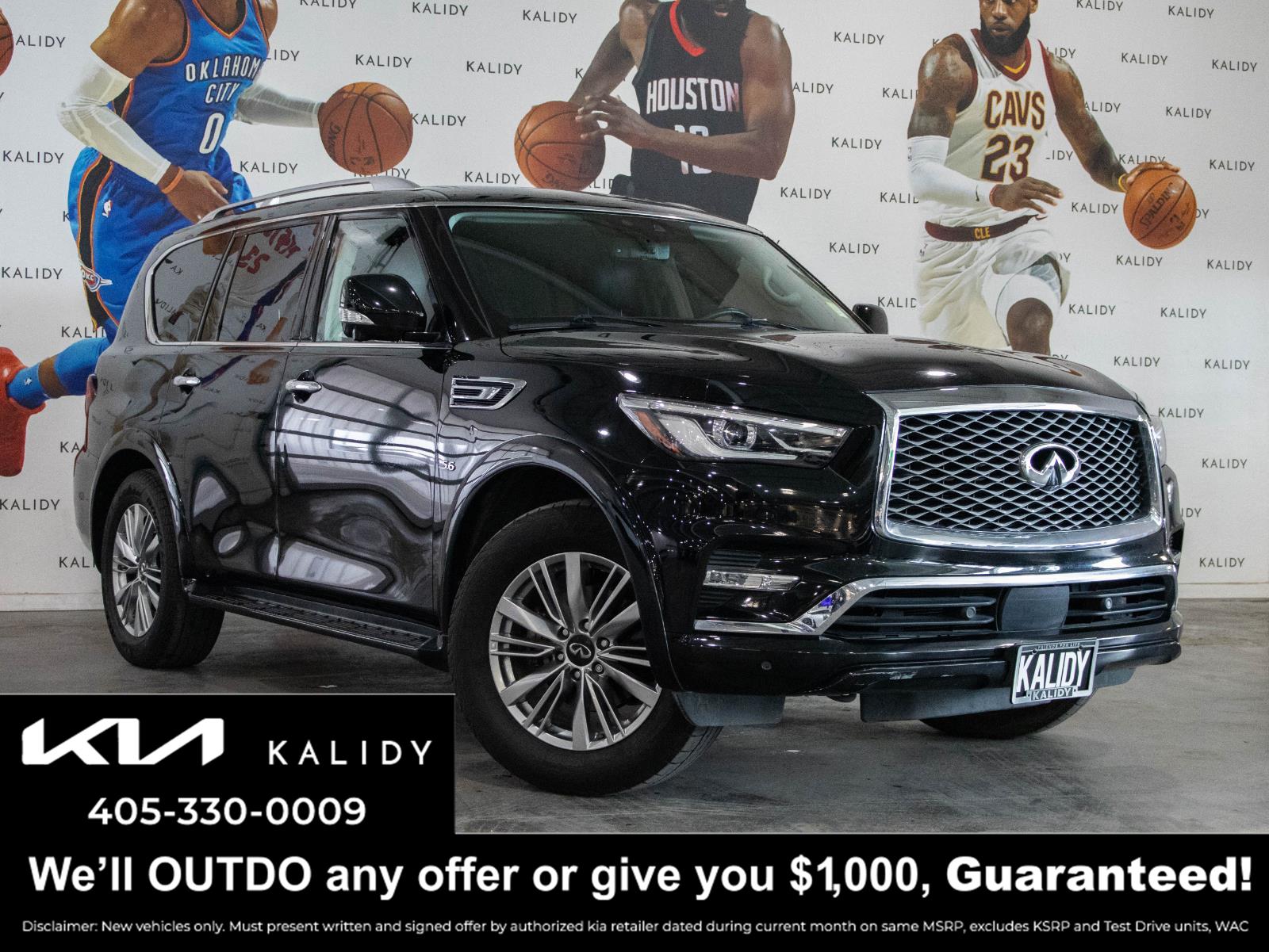 Black Obsidian 2020 INFINITI QX80 Luxe RWD SUV / Crossover Rear-Wheel Drive Automatic