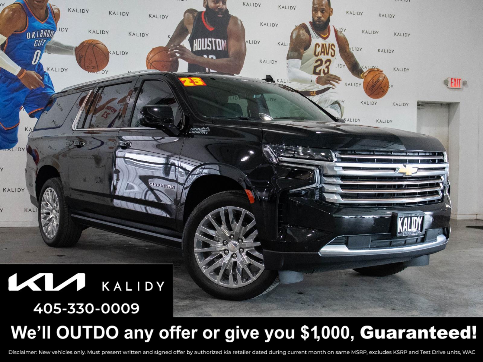 Black 2023 Chevrolet Suburban High Country 4WD SUV / Crossover Four-Wheel Drive Automatic