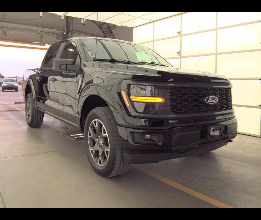 Agate Black Metallic 2024 Ford F-150 STX 4dr SuperCrew 4WD Pickup Truck Four-Wheel Drive Automatic