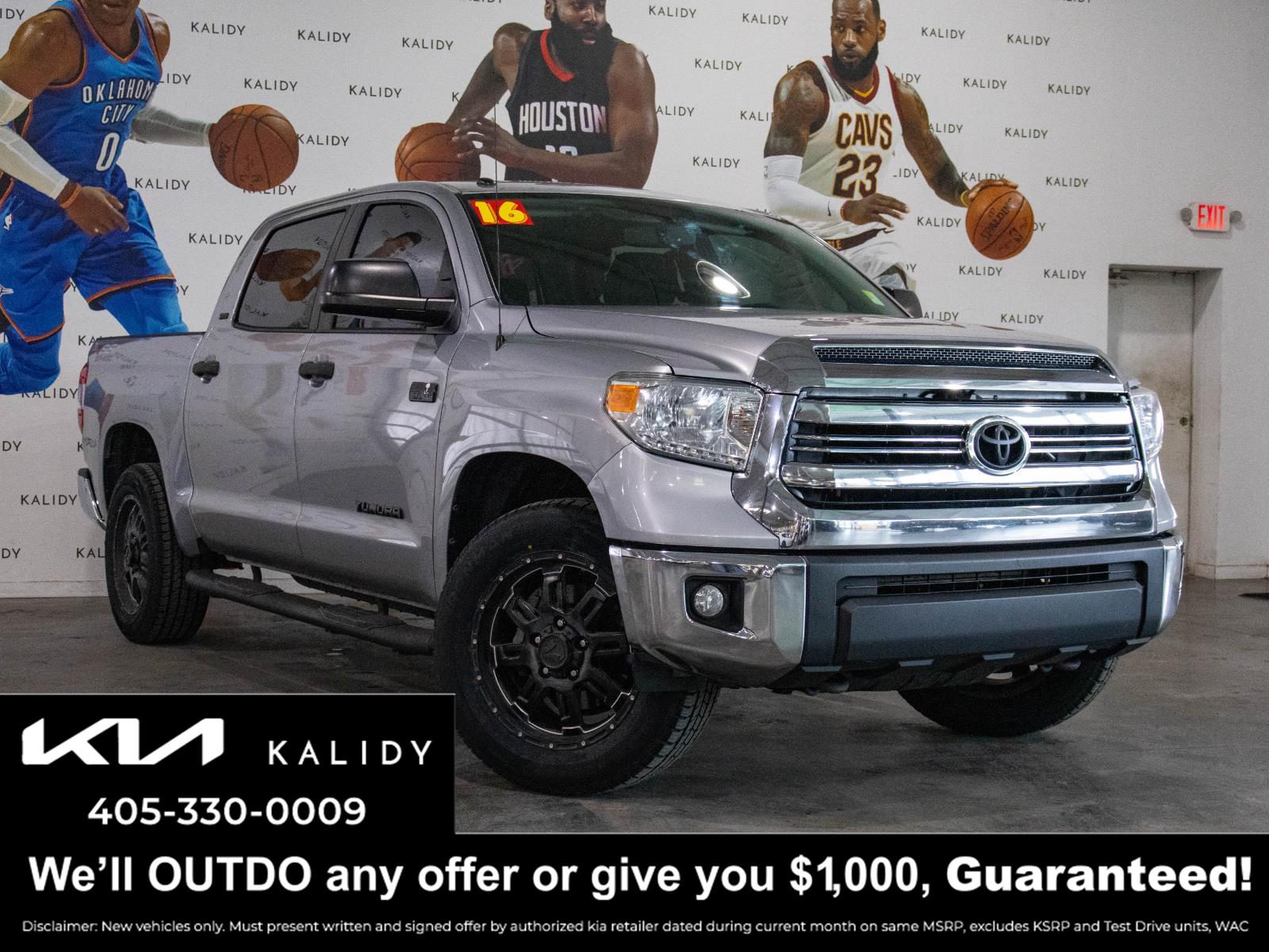 Silver Sky Metallic 2016 Toyota Tundra SR5 CrewMax 5.7L FFV 4WD Pickup Truck Four-Wheel Drive Automatic