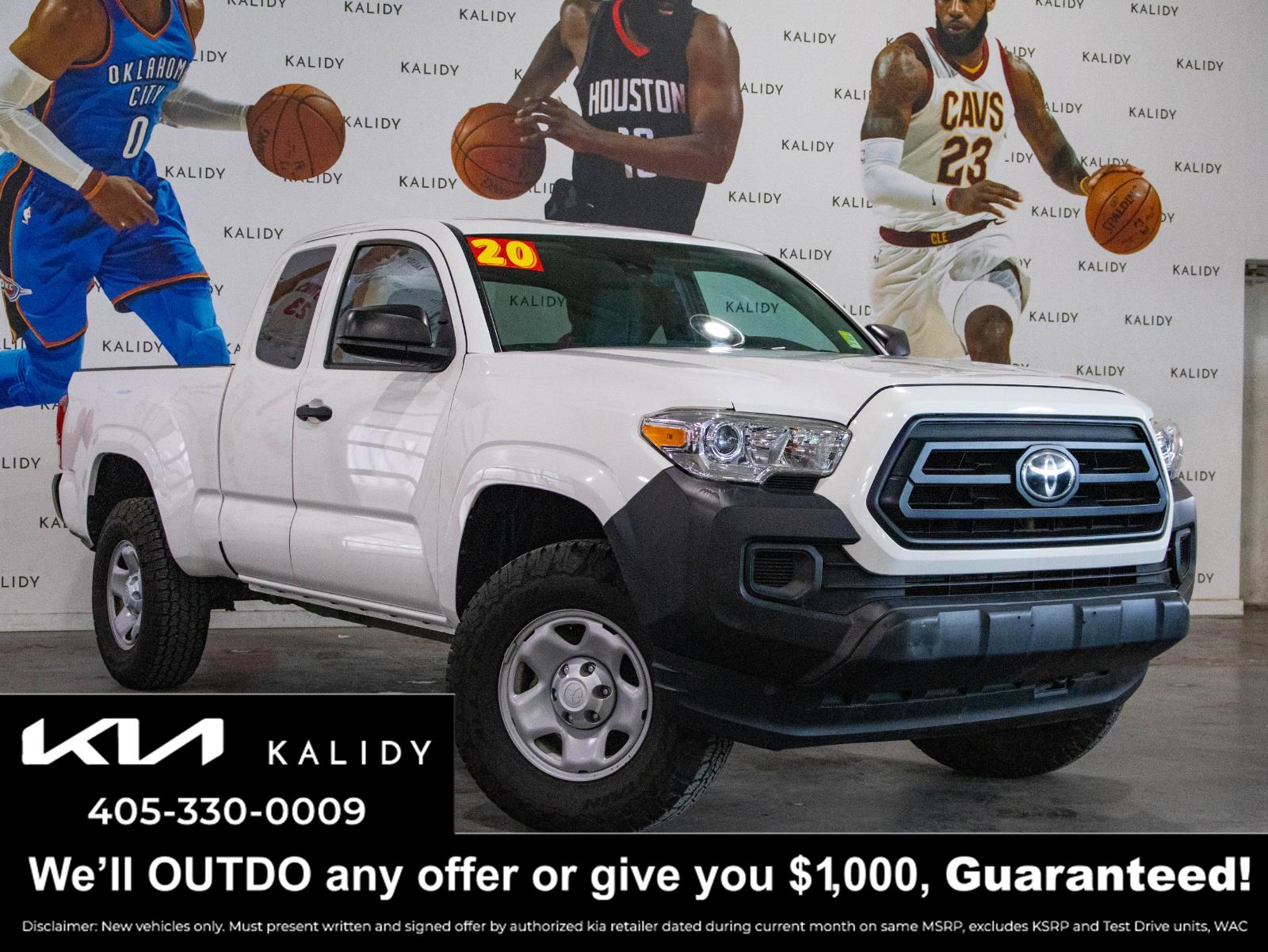 Super White 2020 Toyota Tacoma SR I4 Access Cab RWD Pickup Truck 4X2 Automatic