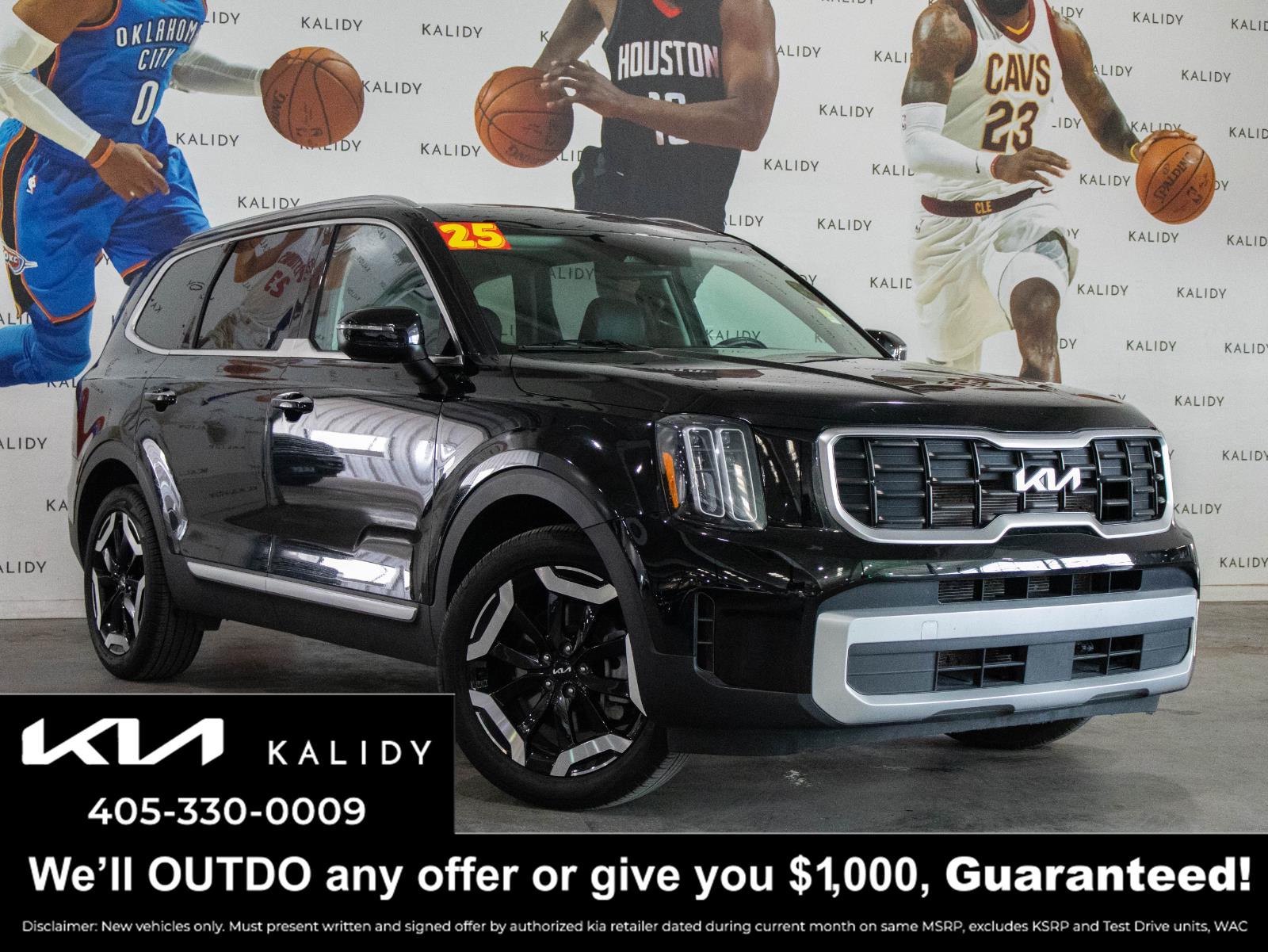 Ebony Black 2025 Kia Telluride S AWD SUV / Crossover All-Wheel Drive Automatic
